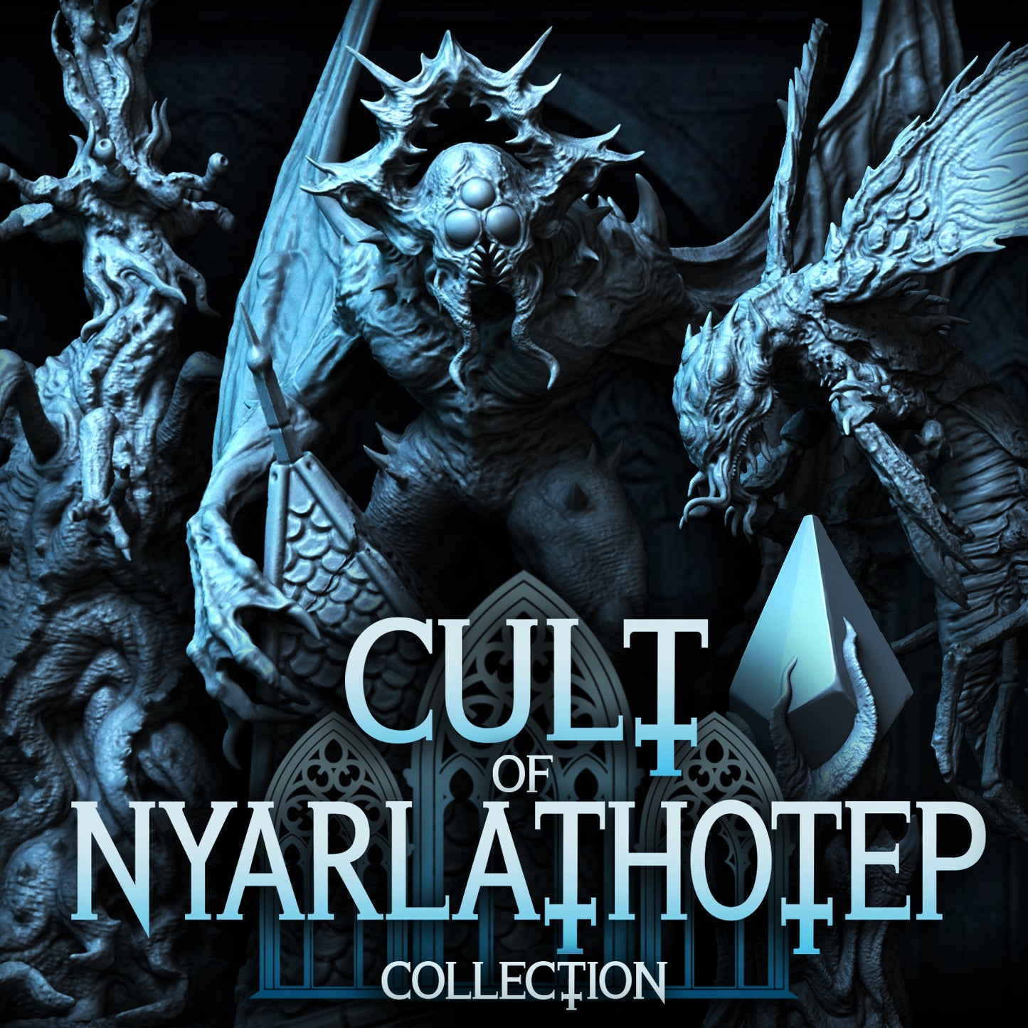 Cult of Nyarlathotep Collection 2 | Haunter, Trapezohedron, Mi-Go, Lovecraft, Elder God | D&D Cosmic Horror Fantasy | NS Miniatures
