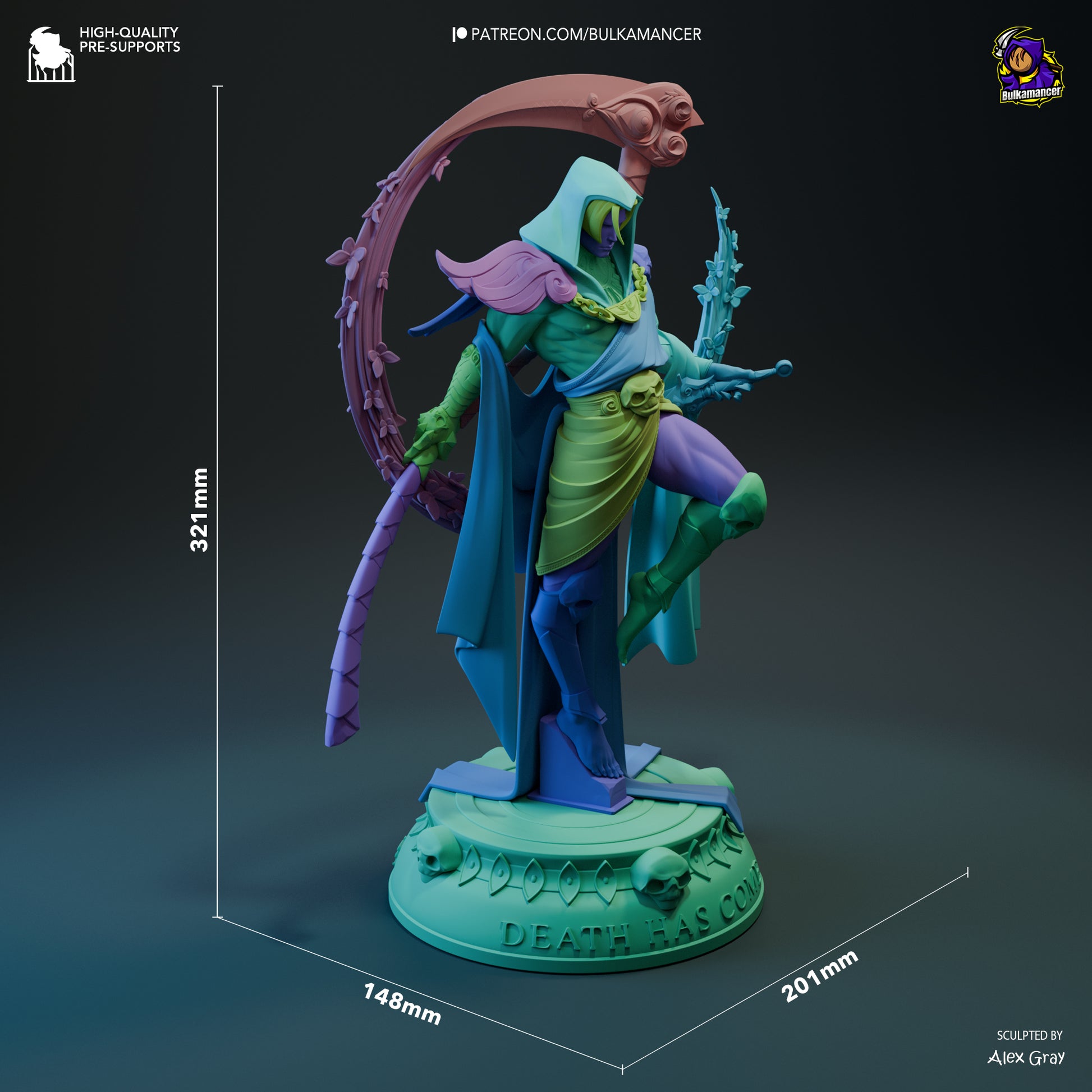 Death Incarnate | Resin Garage Kit Figure Game Fan Art | Bulkamancer Sculpts