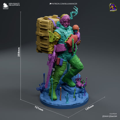 Delivery Man | Resin Garage Kit Figure Game Fan Art | Bulkamancer Sculpts