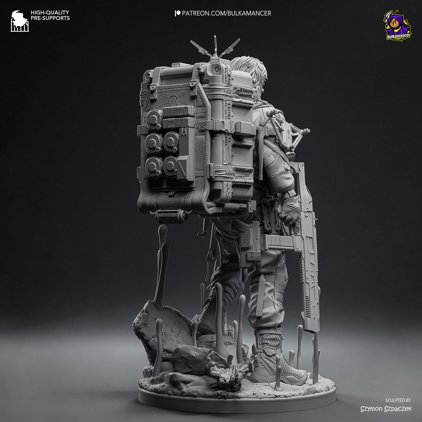 Delivery Man | Resin Garage Kit Figure Game Fan Art | Bulkamancer Sculpts