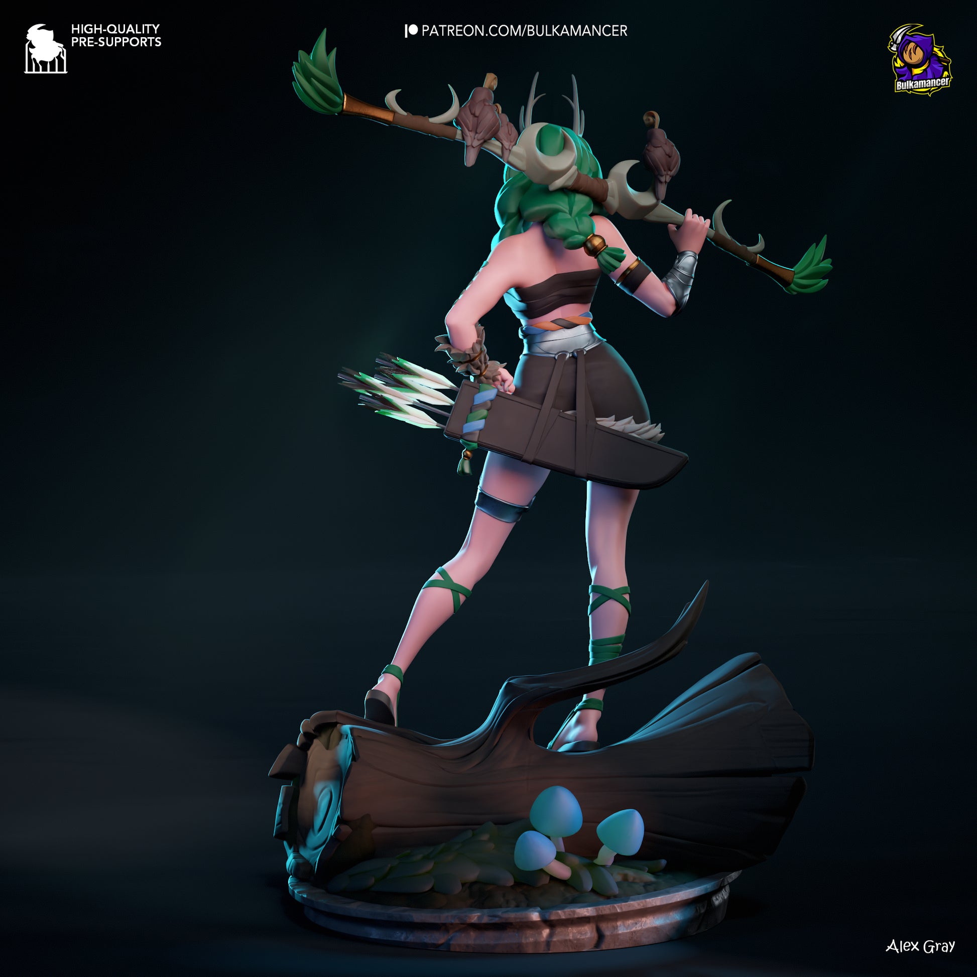 Divine Huntress | Resin Garage Kit Figure Game Fan Art | Bulkamancer Sculpts