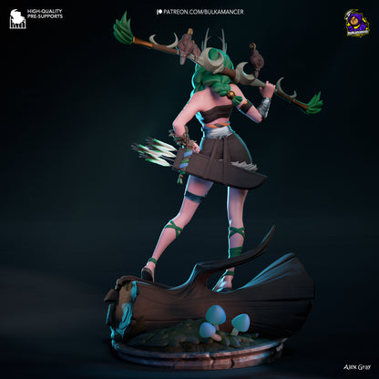 Divine Huntress | Resin Garage Kit Figure Game Fan Art | Bulkamancer Sculpts