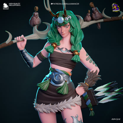 Divine Huntress | Resin Garage Kit Figure Game Fan Art | Bulkamancer Sculpts
