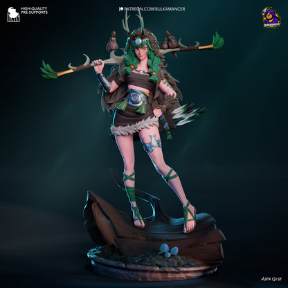 Divine Huntress | Resin Garage Kit Figure Game Fan Art | Bulkamancer Sculpts