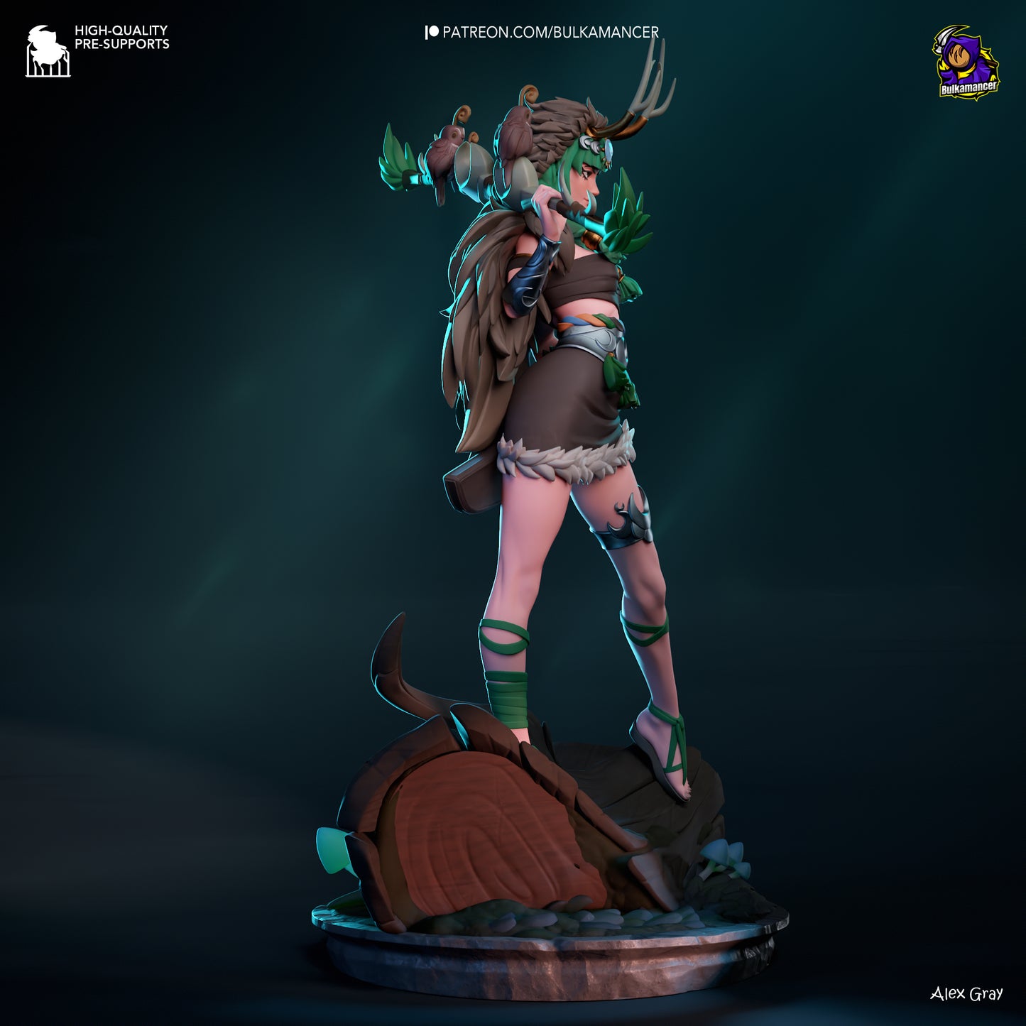 Divine Huntress | Resin Garage Kit Figure Game Fan Art | Bulkamancer Sculpts