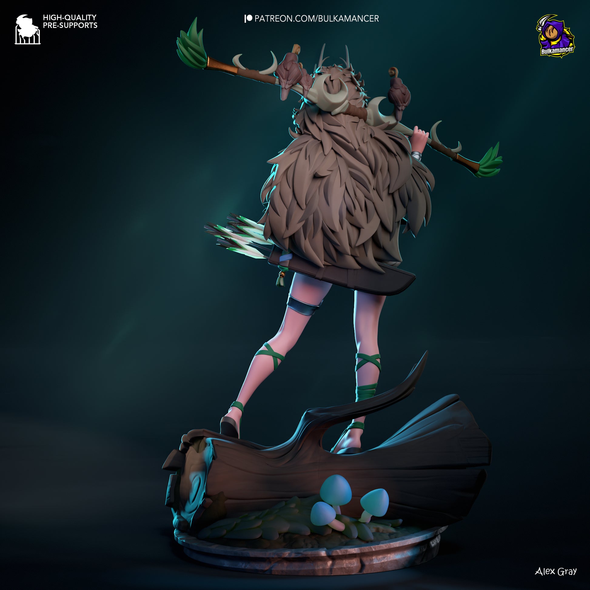 Divine Huntress | Resin Garage Kit Figure Game Fan Art | Bulkamancer Sculpts