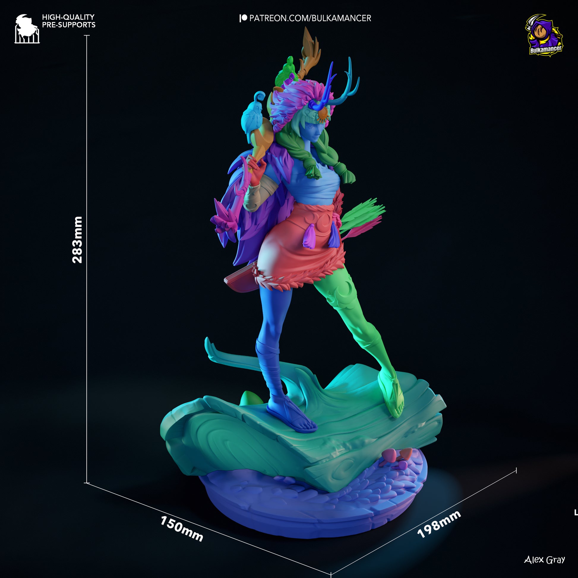 Divine Huntress | Resin Garage Kit Figure Game Fan Art | Bulkamancer Sculpts