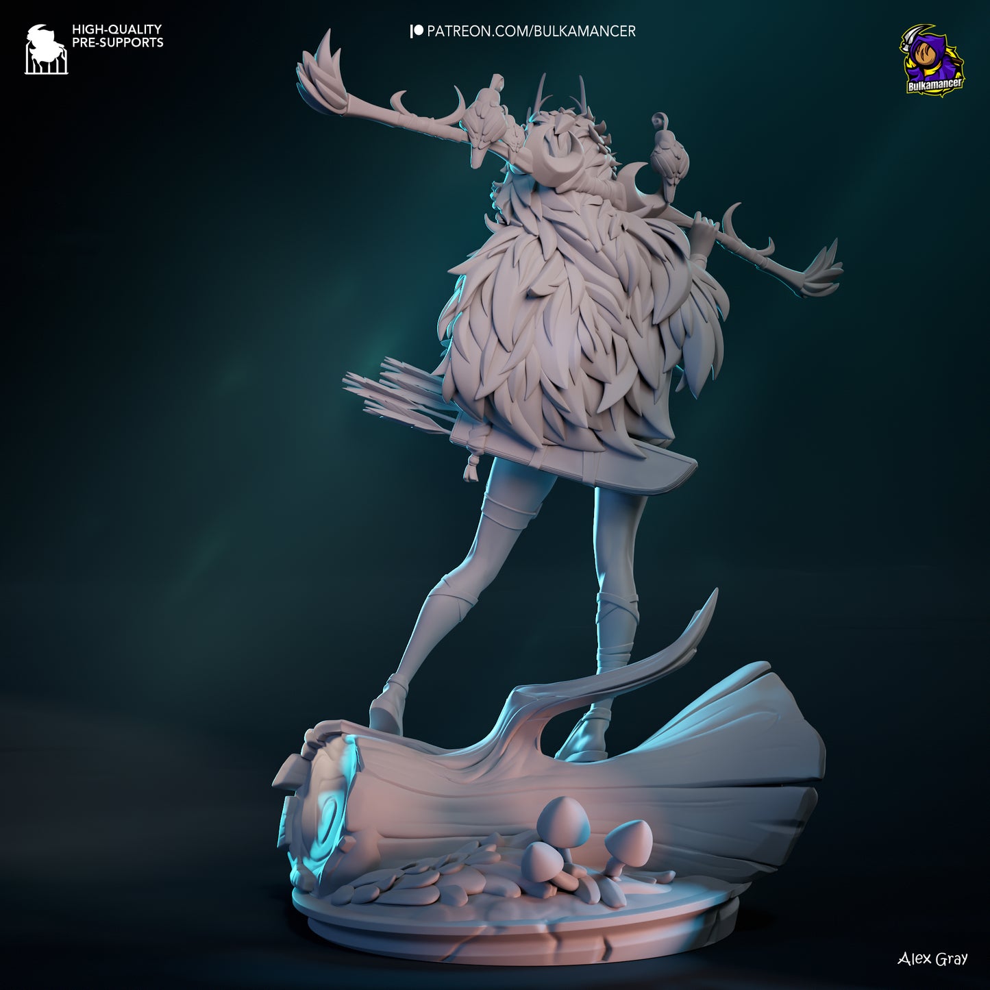 Divine Huntress | Resin Garage Kit Figure Game Fan Art | Bulkamancer Sculpts