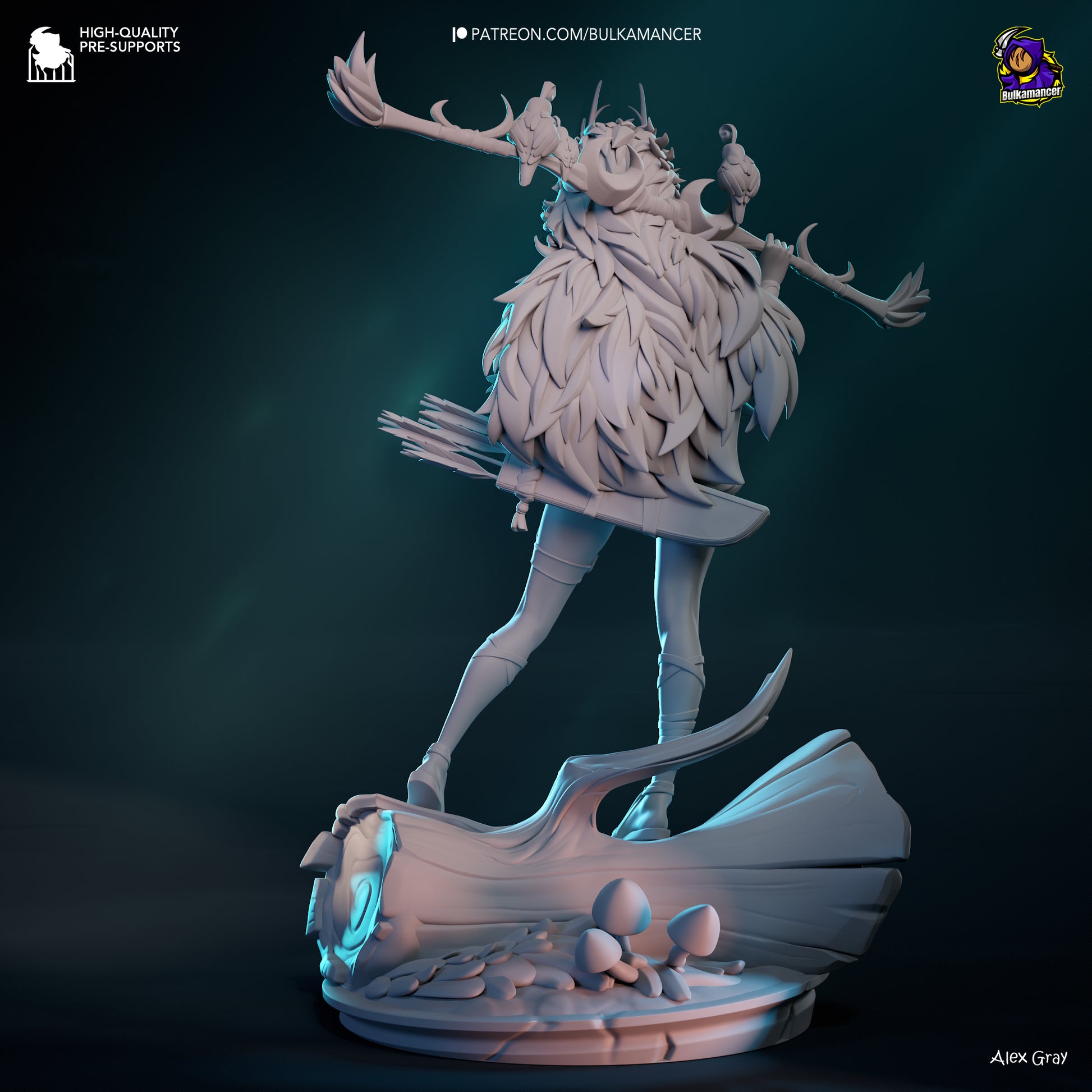 Divine Huntress | Resin Garage Kit Figure Game Fan Art | Bulkamancer Sculpts