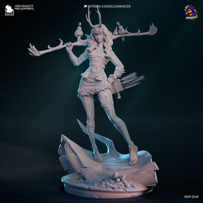 Divine Huntress | Resin Garage Kit Figure Game Fan Art | Bulkamancer Sculpts