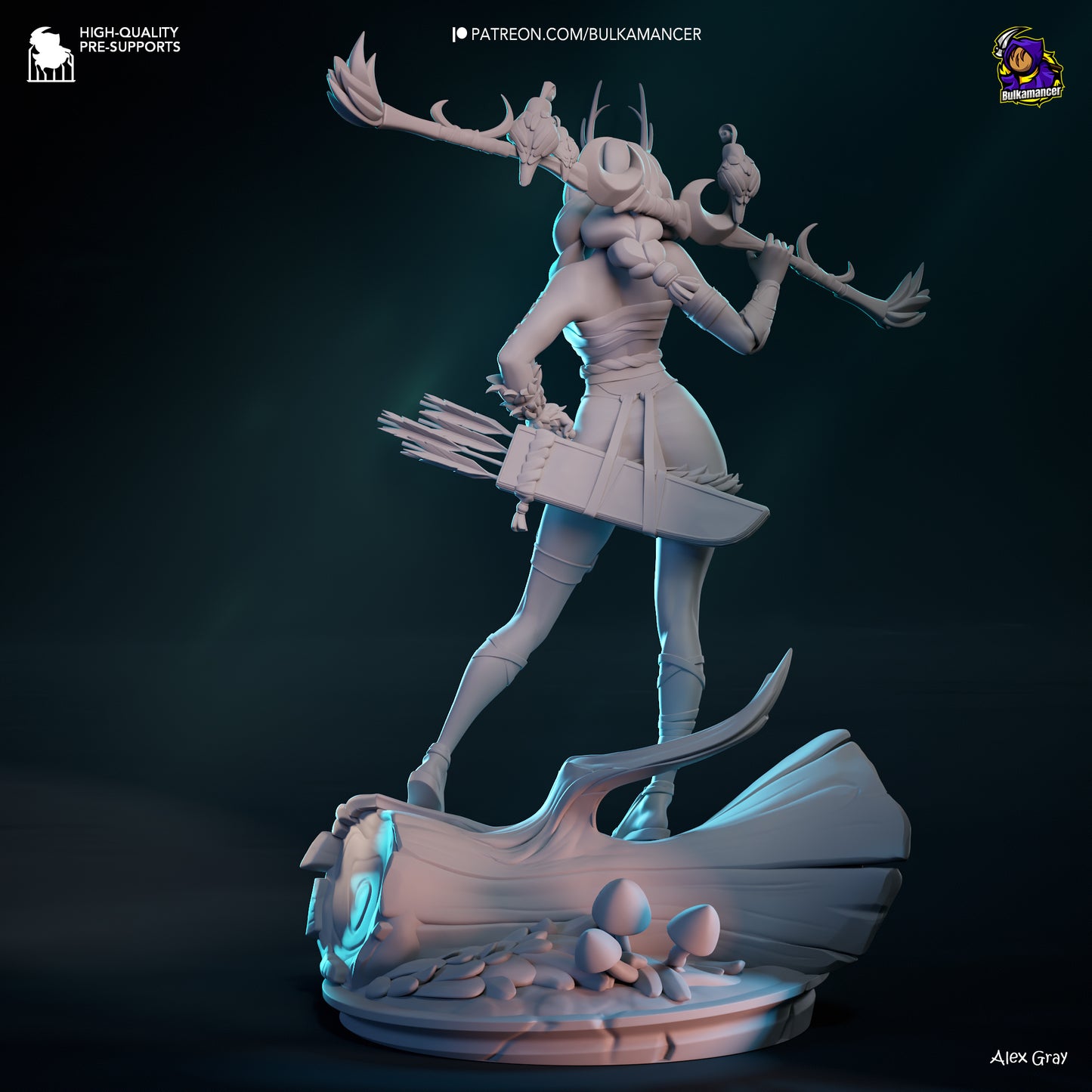 Divine Huntress | Resin Garage Kit Figure Game Fan Art | Bulkamancer Sculpts