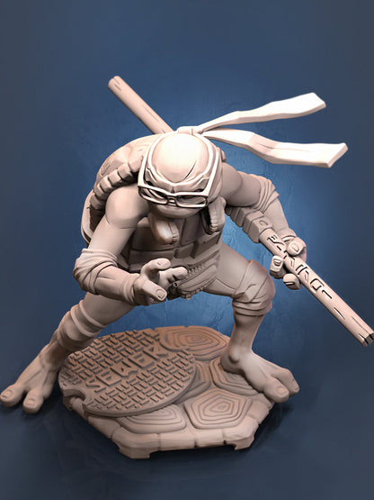 Bo Staff Turtle | D&D TTRPG Miniature | Dragun Studios