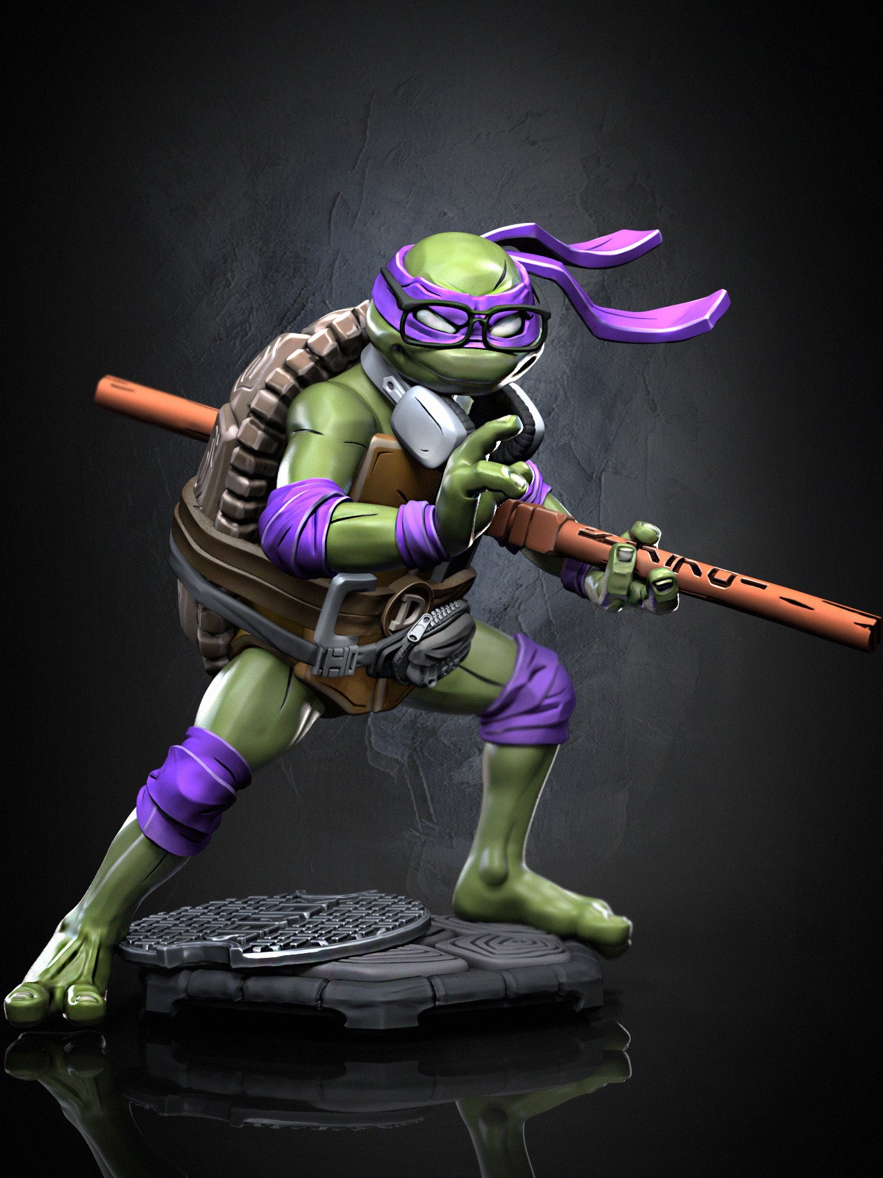 Bo Staff Turtle | D&D TTRPG Miniature | Dragun Studios
