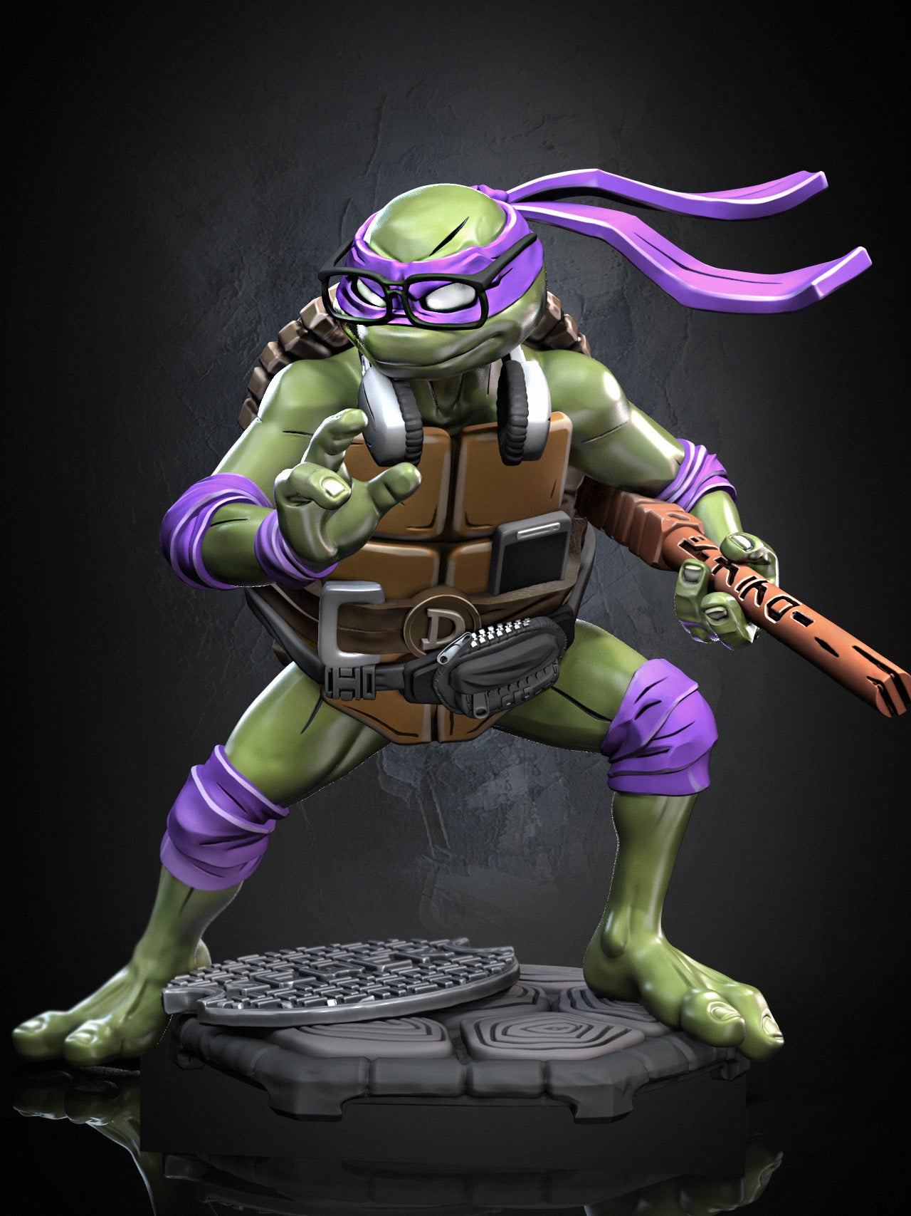 Bo Staff Turtle | D&D TTRPG Miniature | Dragun Studios