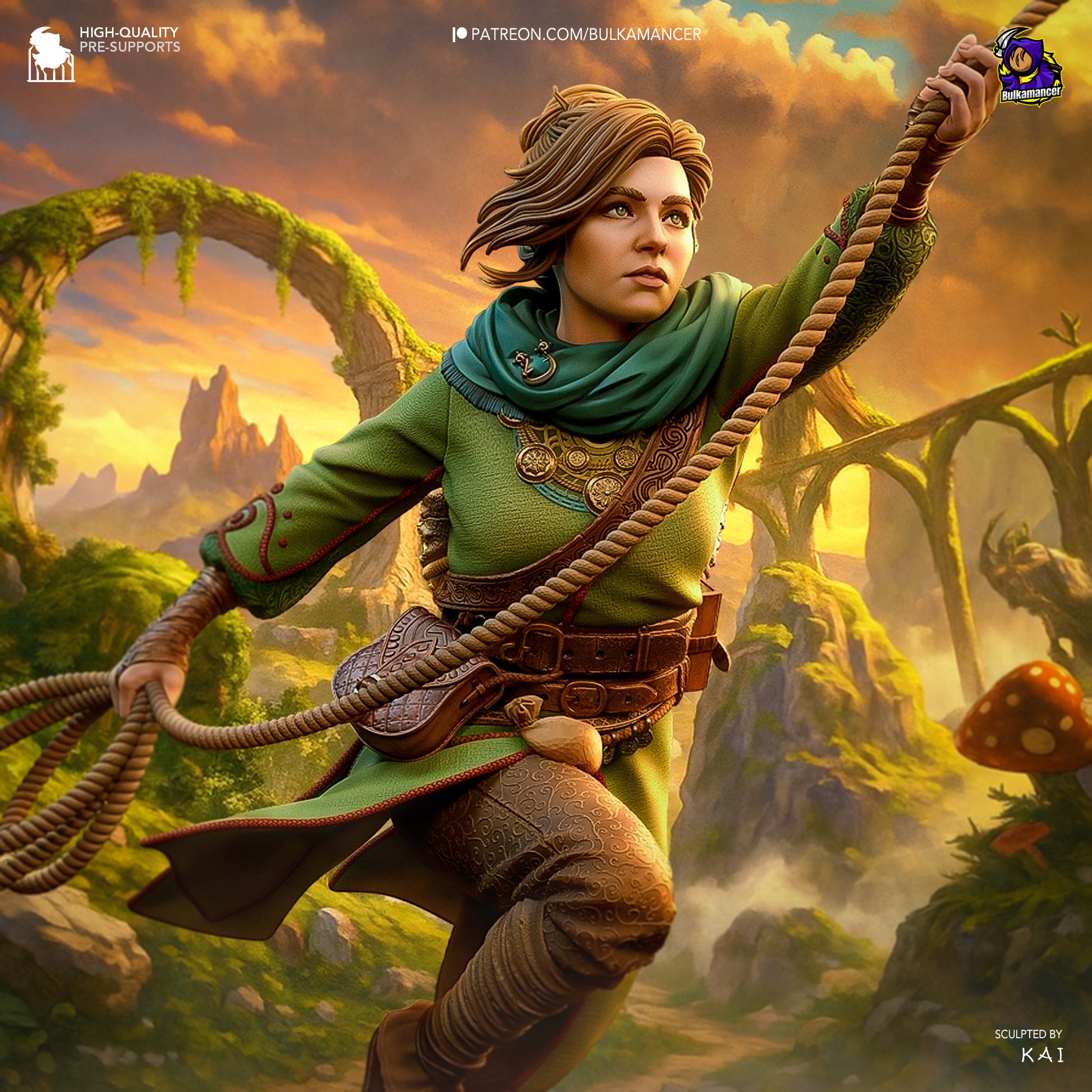 Dragon Wrangler | Resin Garage Kit Figure Game Fan Art | Bulkamancer Sculpts