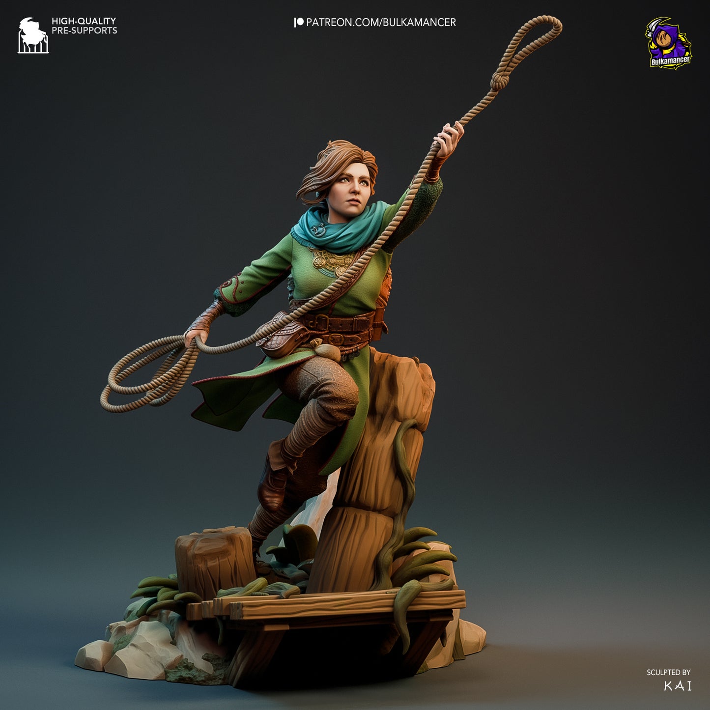 Dragon Wrangler | Resin Garage Kit Figure Game Fan Art | Bulkamancer Sculpts