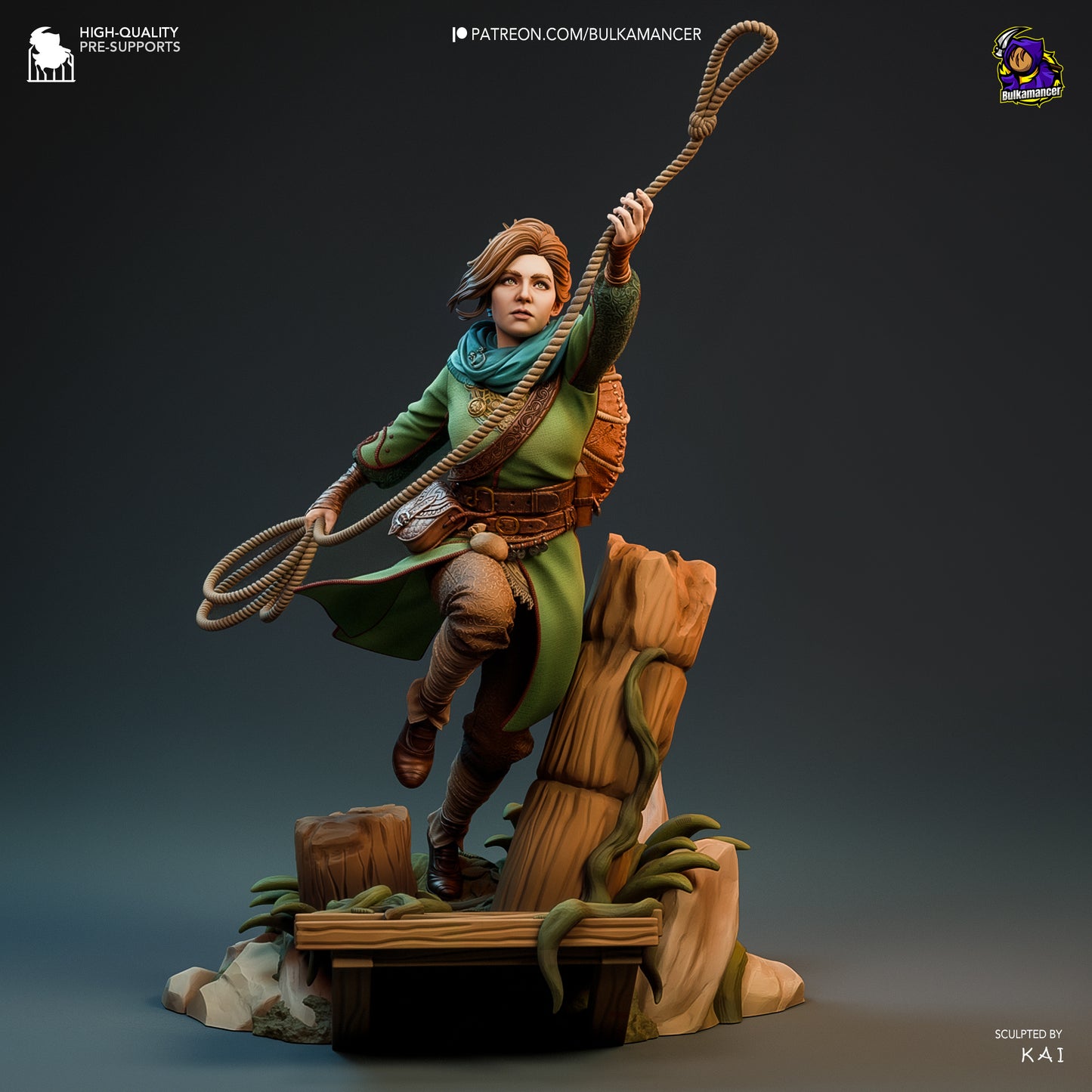 Dragon Wrangler | Resin Garage Kit Figure Game Fan Art | Bulkamancer Sculpts