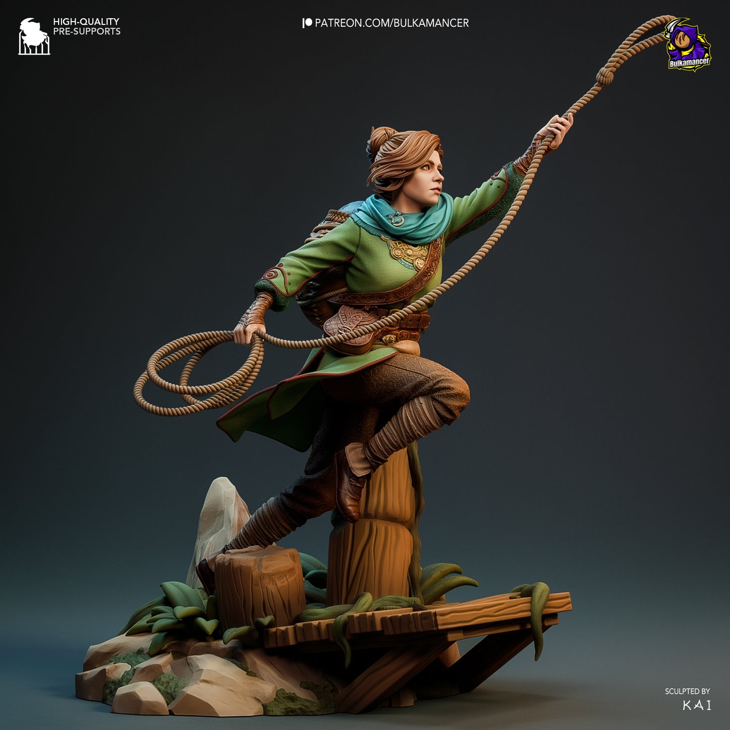 Dragon Wrangler | Resin Garage Kit Figure Game Fan Art | Bulkamancer Sculpts