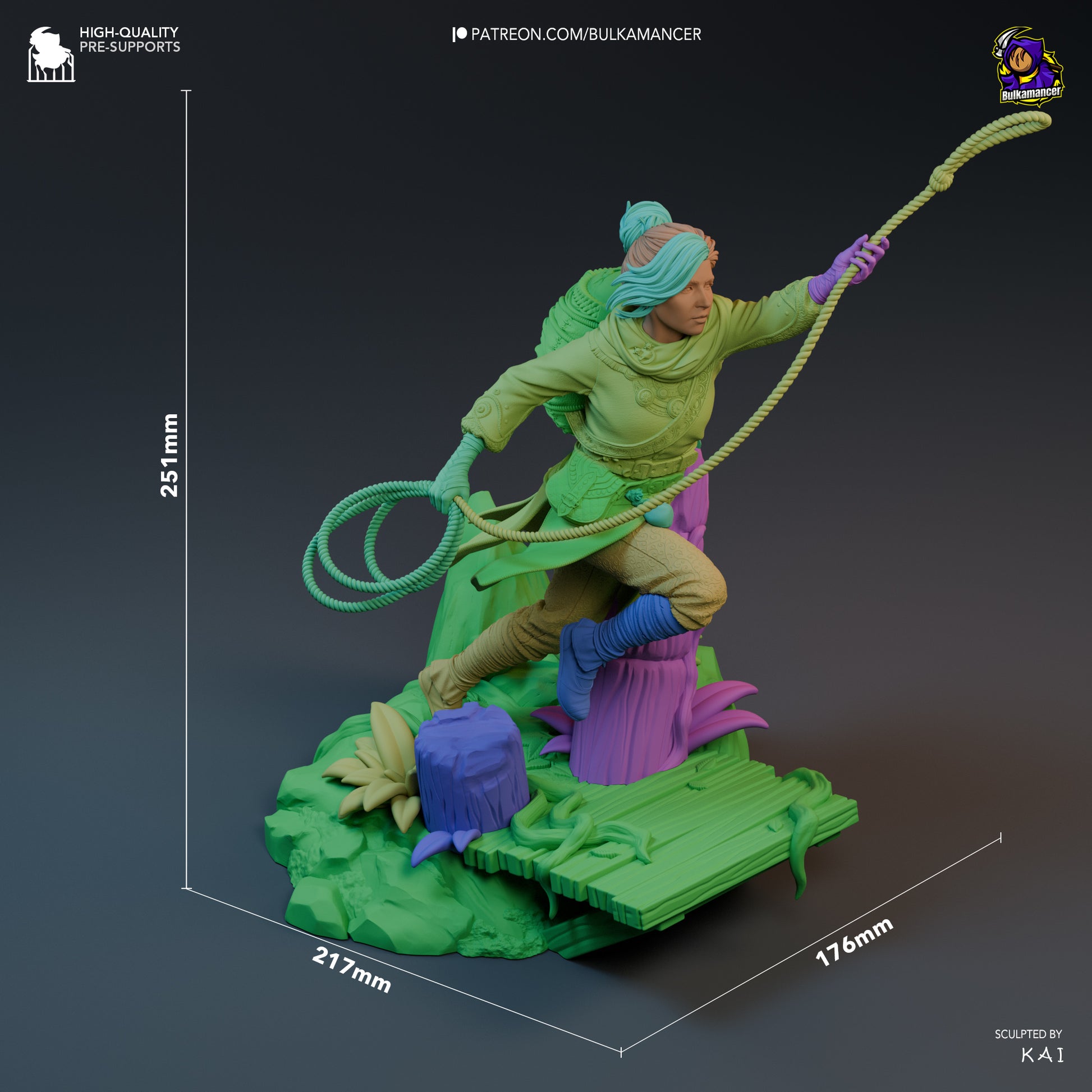 Dragon Wrangler | Resin Garage Kit Figure Game Fan Art | Bulkamancer Sculpts