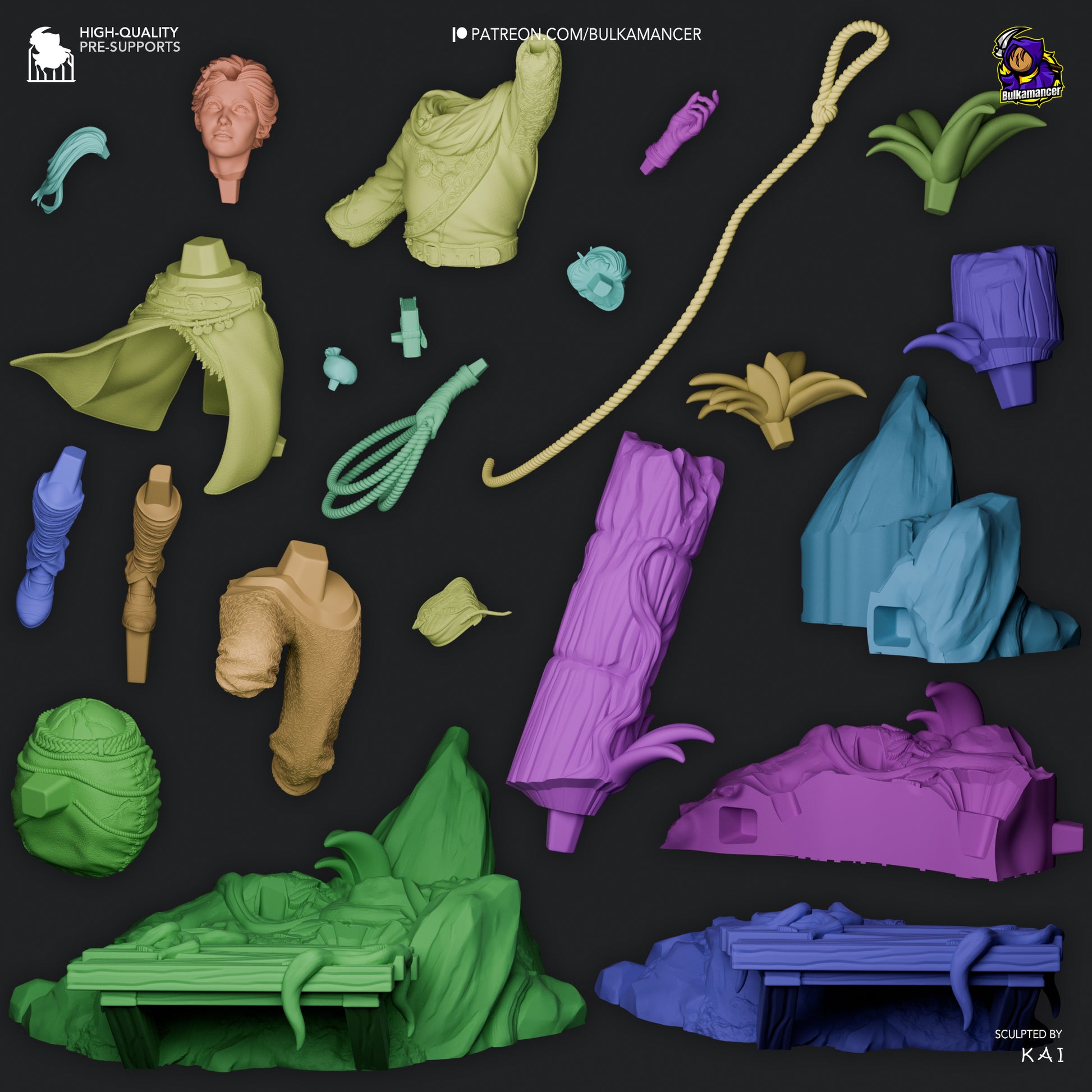 Dragon Wrangler | Resin Garage Kit Figure Game Fan Art | Bulkamancer Sculpts