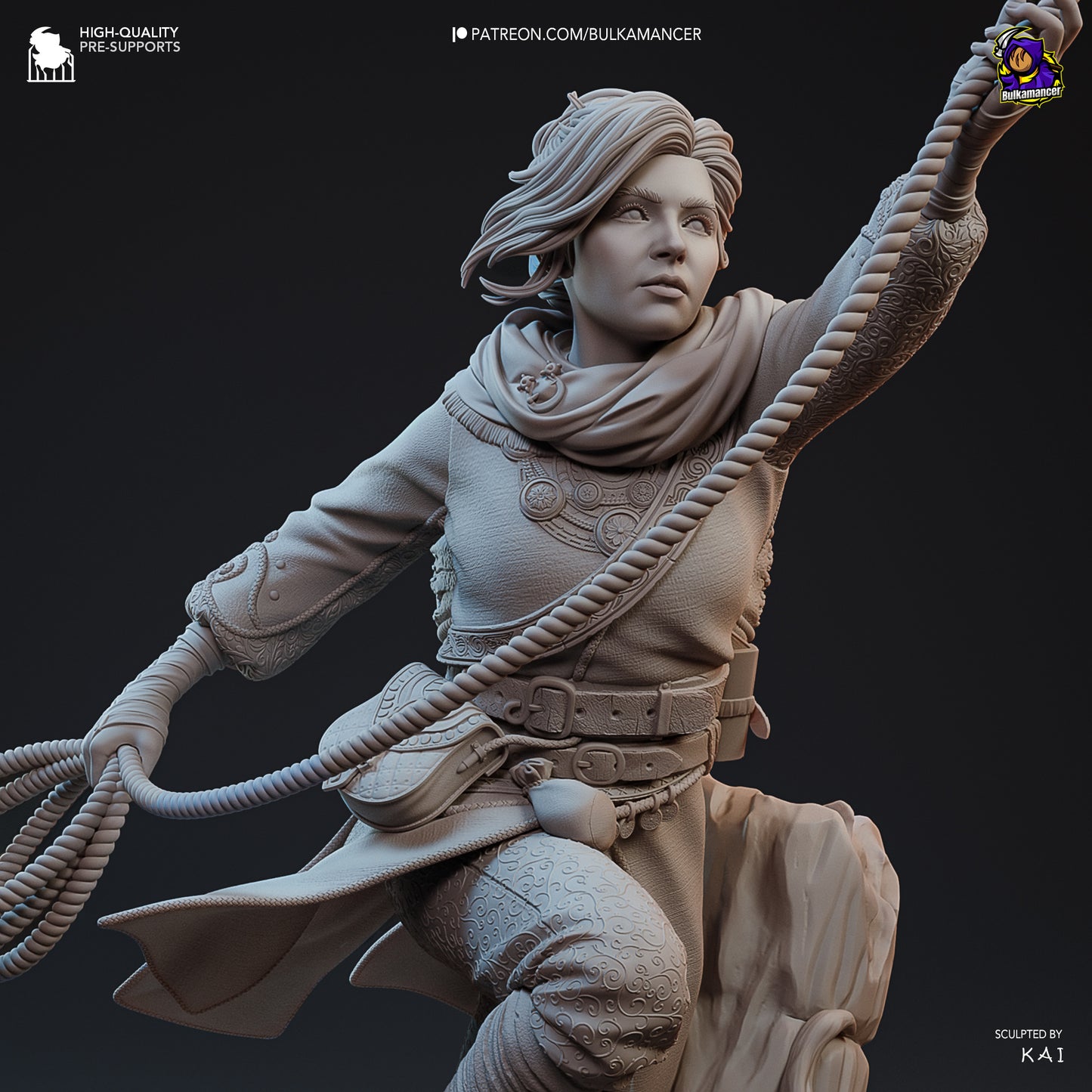 Dragon Wrangler | Resin Garage Kit Figure Game Fan Art | Bulkamancer Sculpts