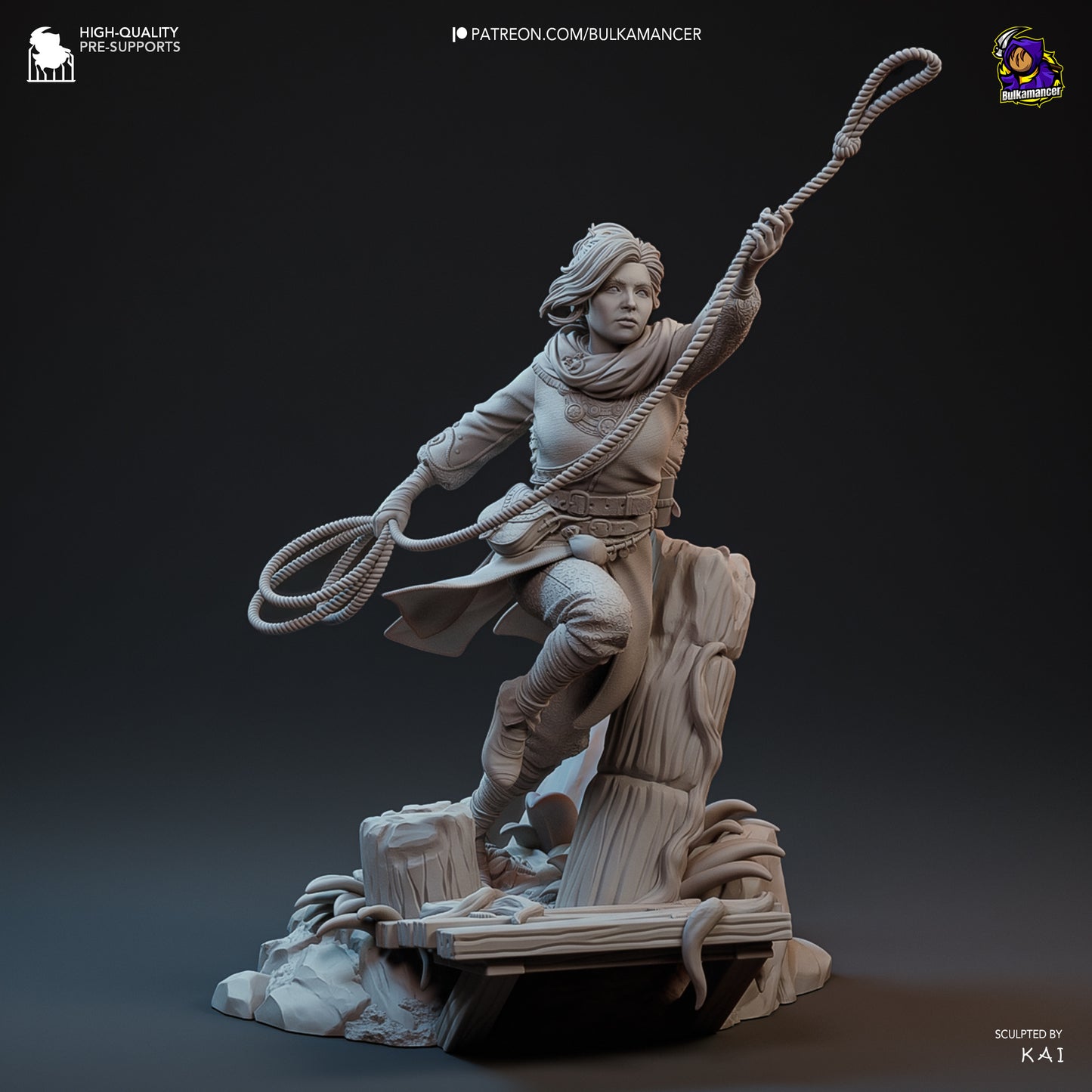 Dragon Wrangler | Resin Garage Kit Figure Game Fan Art | Bulkamancer Sculpts