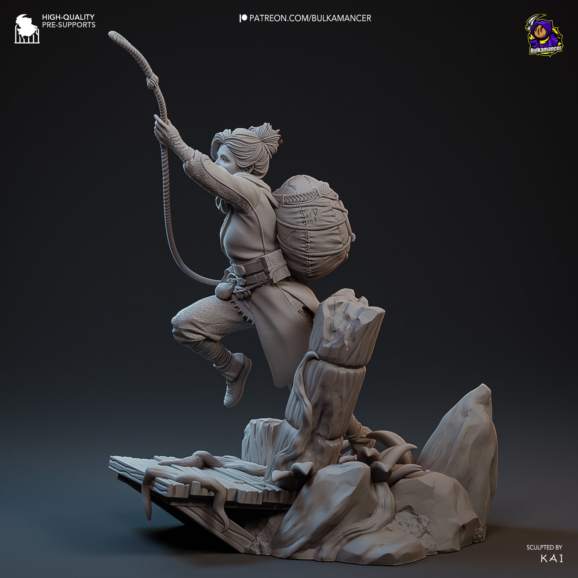 Dragon Wrangler | Resin Garage Kit Figure Game Fan Art | Bulkamancer Sculpts