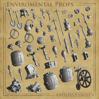 Endless Vault, Weapons, Items, Decor, Terrain | TTRPG Scatter Diorama Kitbashing Miniature | Cast n Play