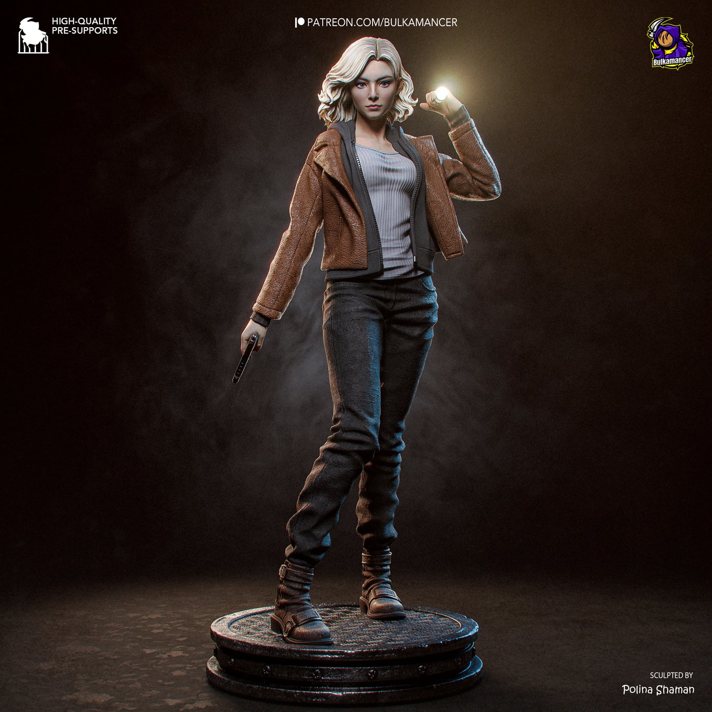 FBI, abran la puerta | Figura de kit de resina para garaje | Esculturas de Bulkamancer