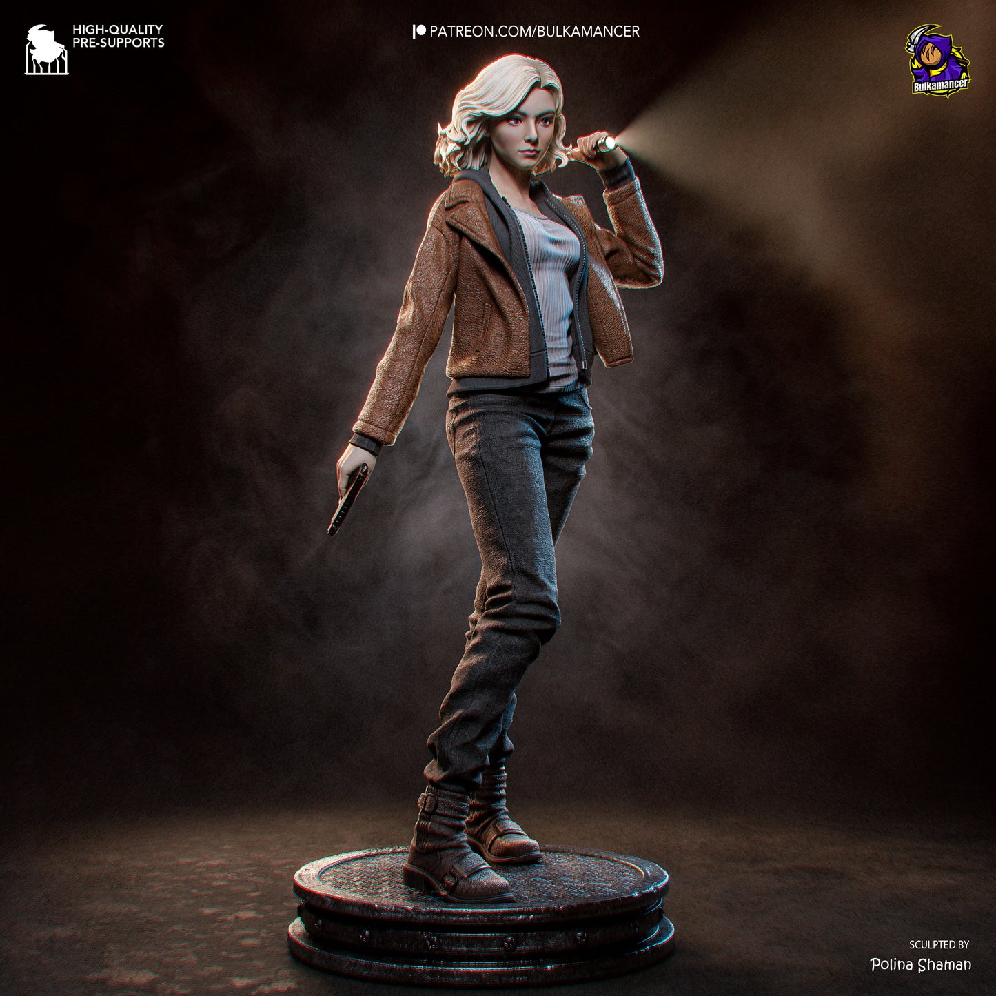 FBI, abran la puerta | Figura de kit de resina para garaje | Esculturas de Bulkamancer
