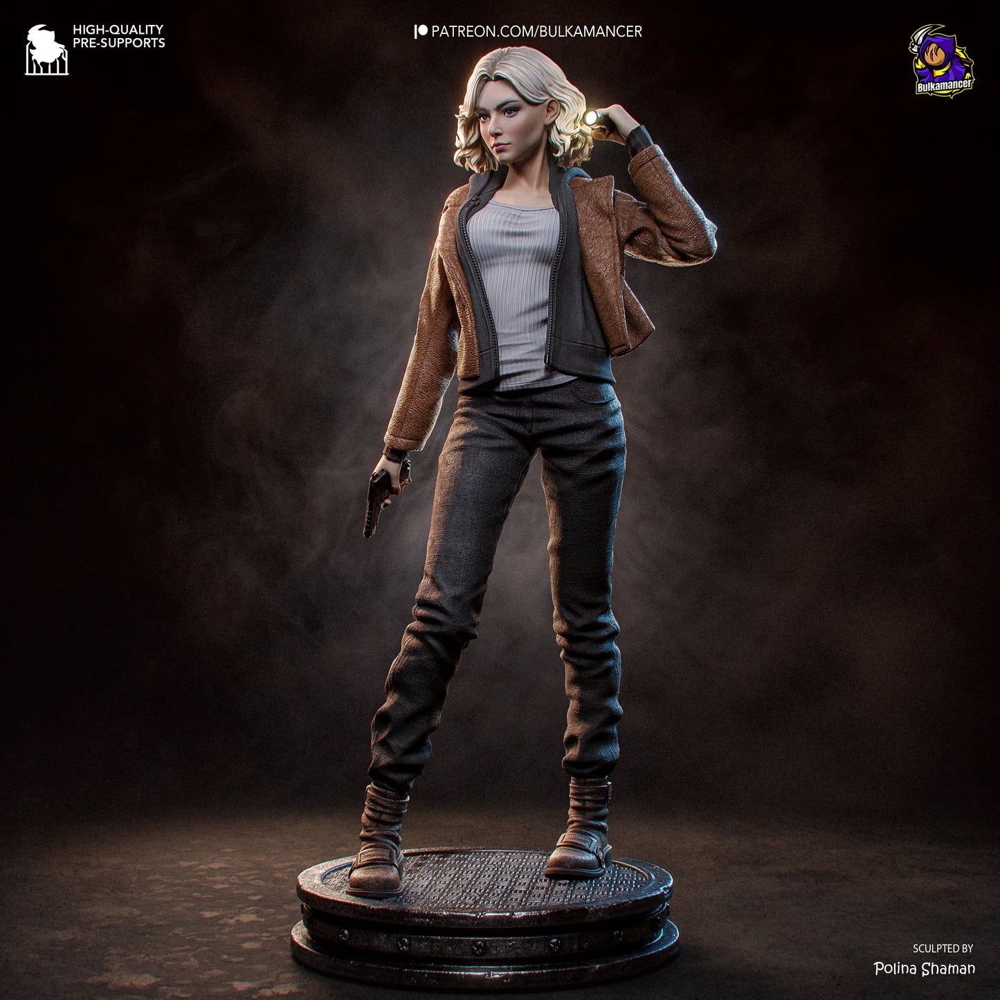 FBI, abran la puerta | Figura de kit de resina para garaje | Esculturas de Bulkamancer
