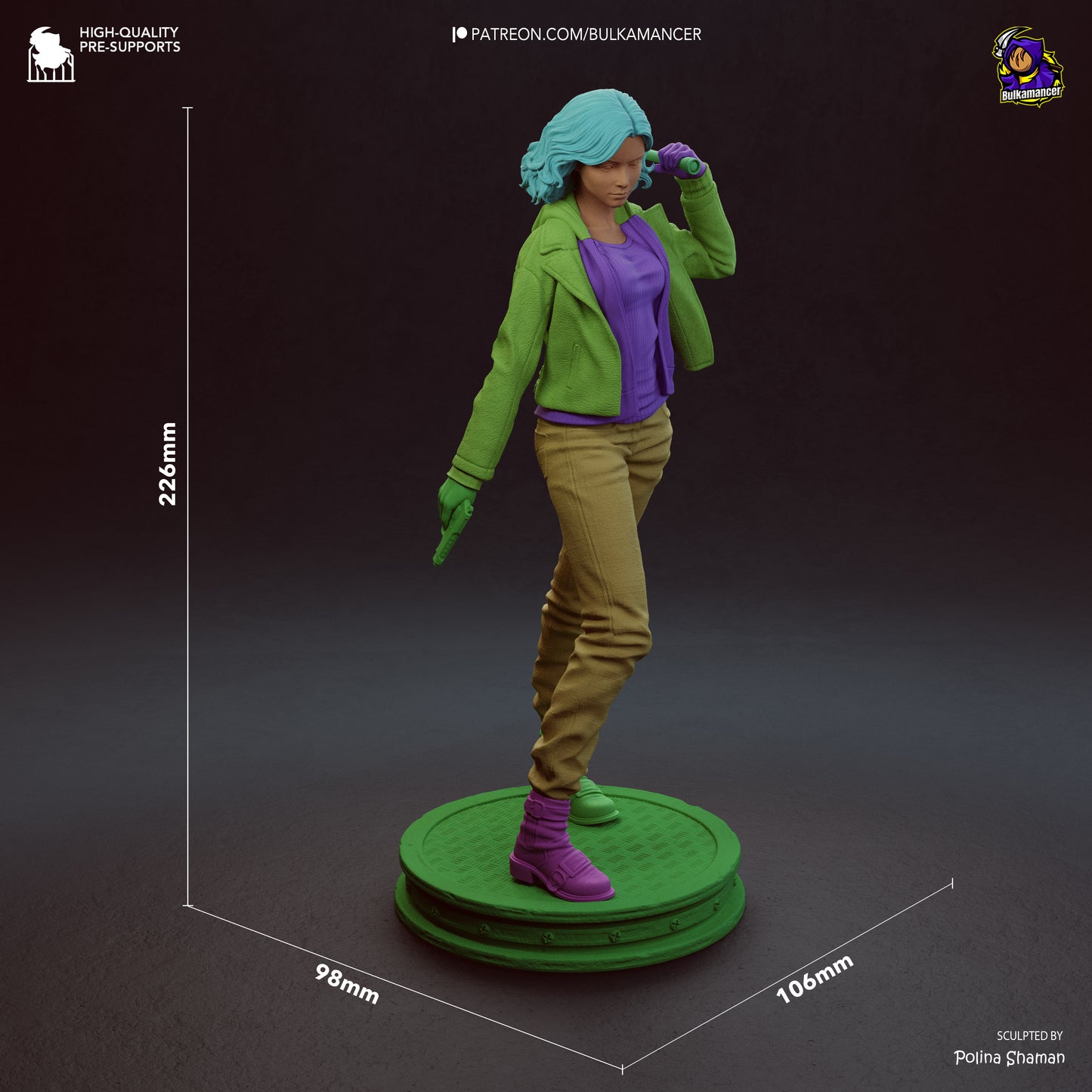 FBI, abran la puerta | Figura de kit de resina para garaje | Esculturas de Bulkamancer