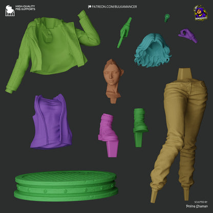 FBI, abran la puerta | Figura de kit de resina para garaje | Esculturas de Bulkamancer