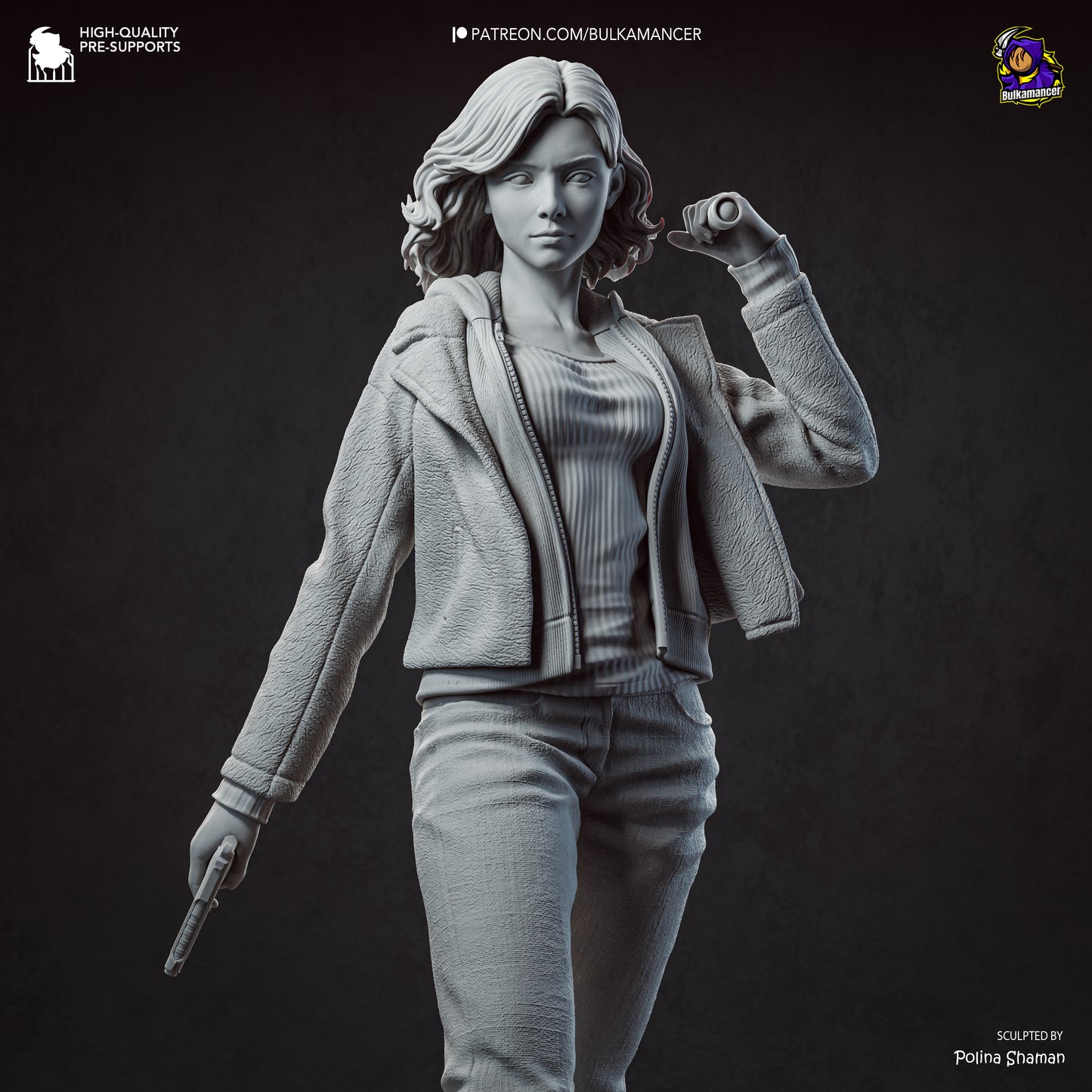 FBI, abran la puerta | Figura de kit de resina para garaje | Esculturas de Bulkamancer