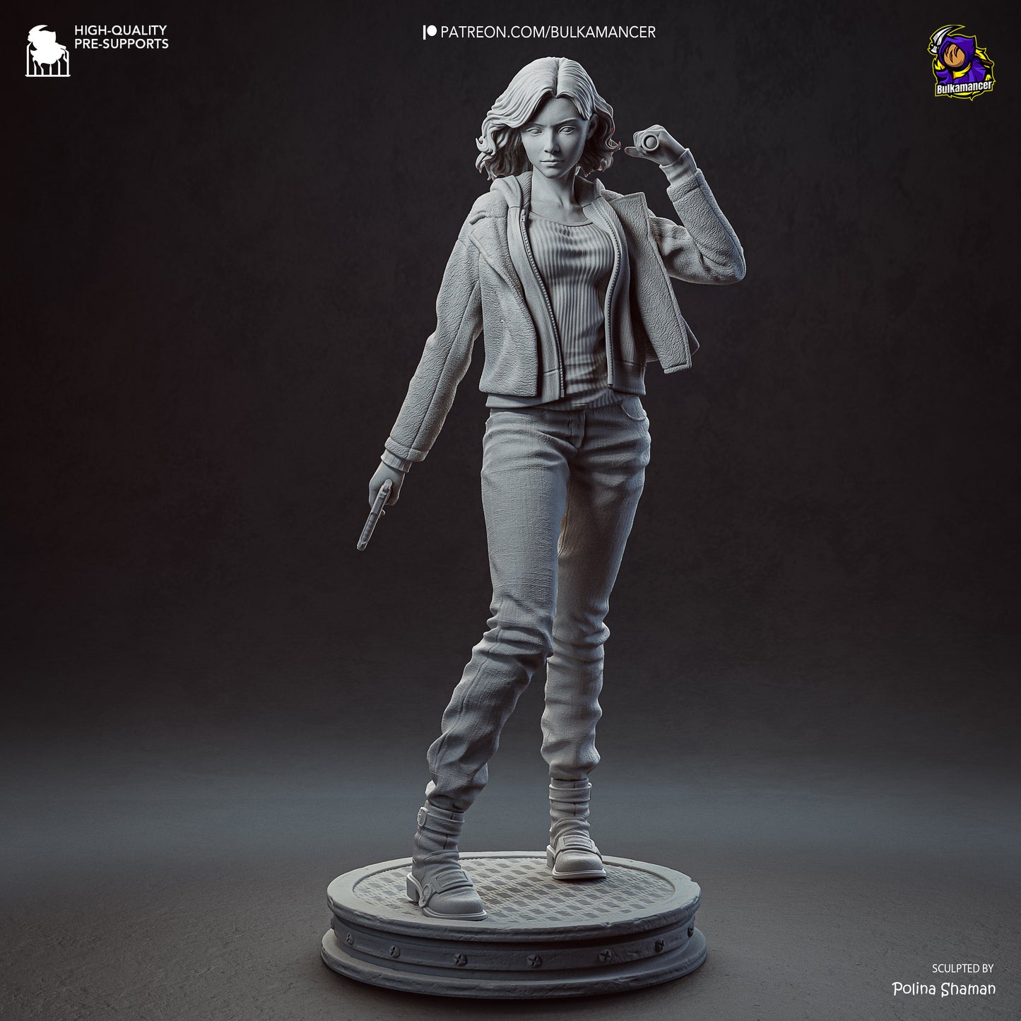 FBI, abran la puerta | Figura de kit de resina para garaje | Esculturas de Bulkamancer
