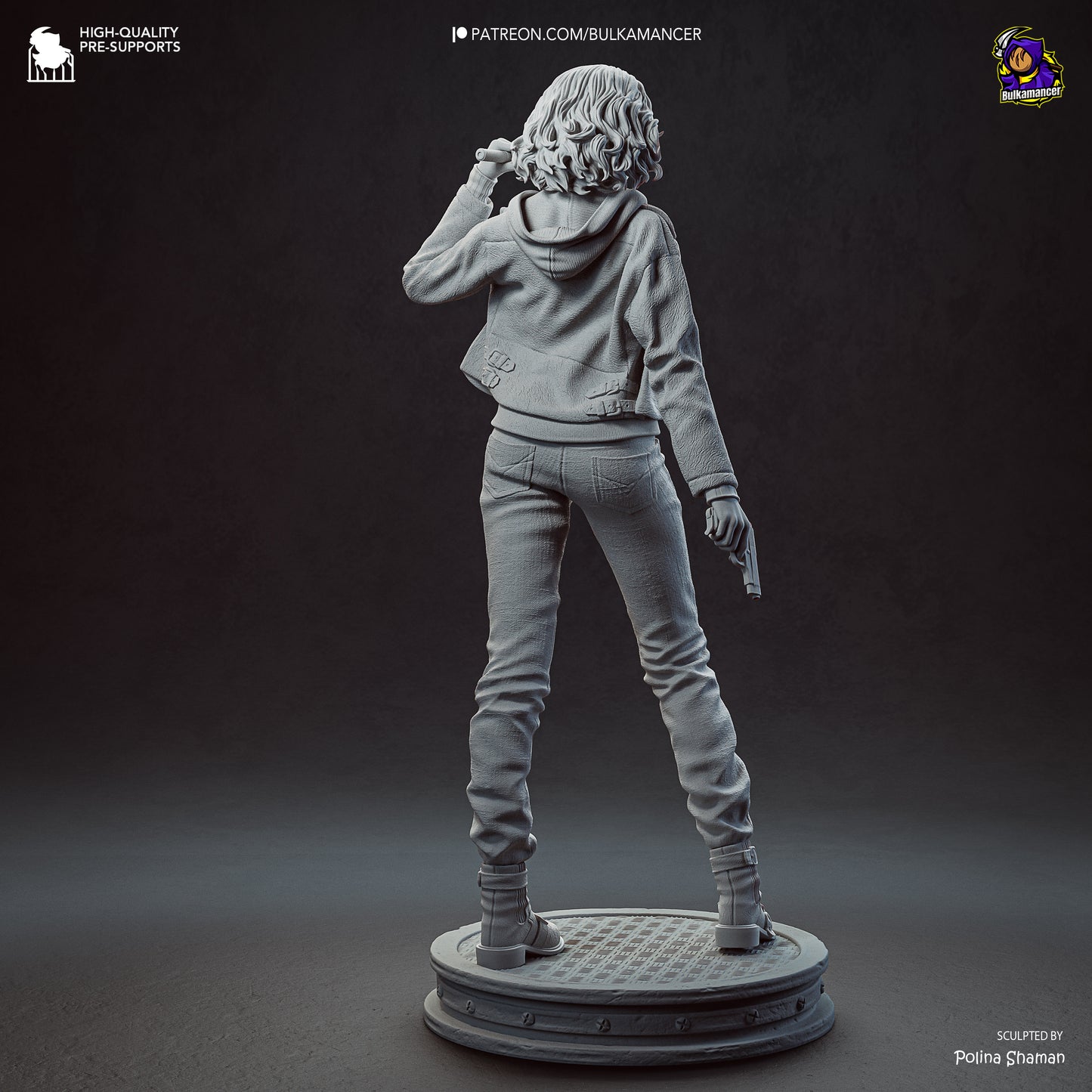 FBI, abran la puerta | Figura de kit de resina para garaje | Esculturas de Bulkamancer