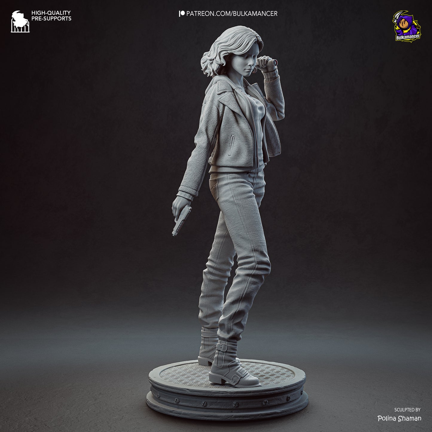 FBI, abran la puerta | Figura de kit de resina para garaje | Esculturas de Bulkamancer