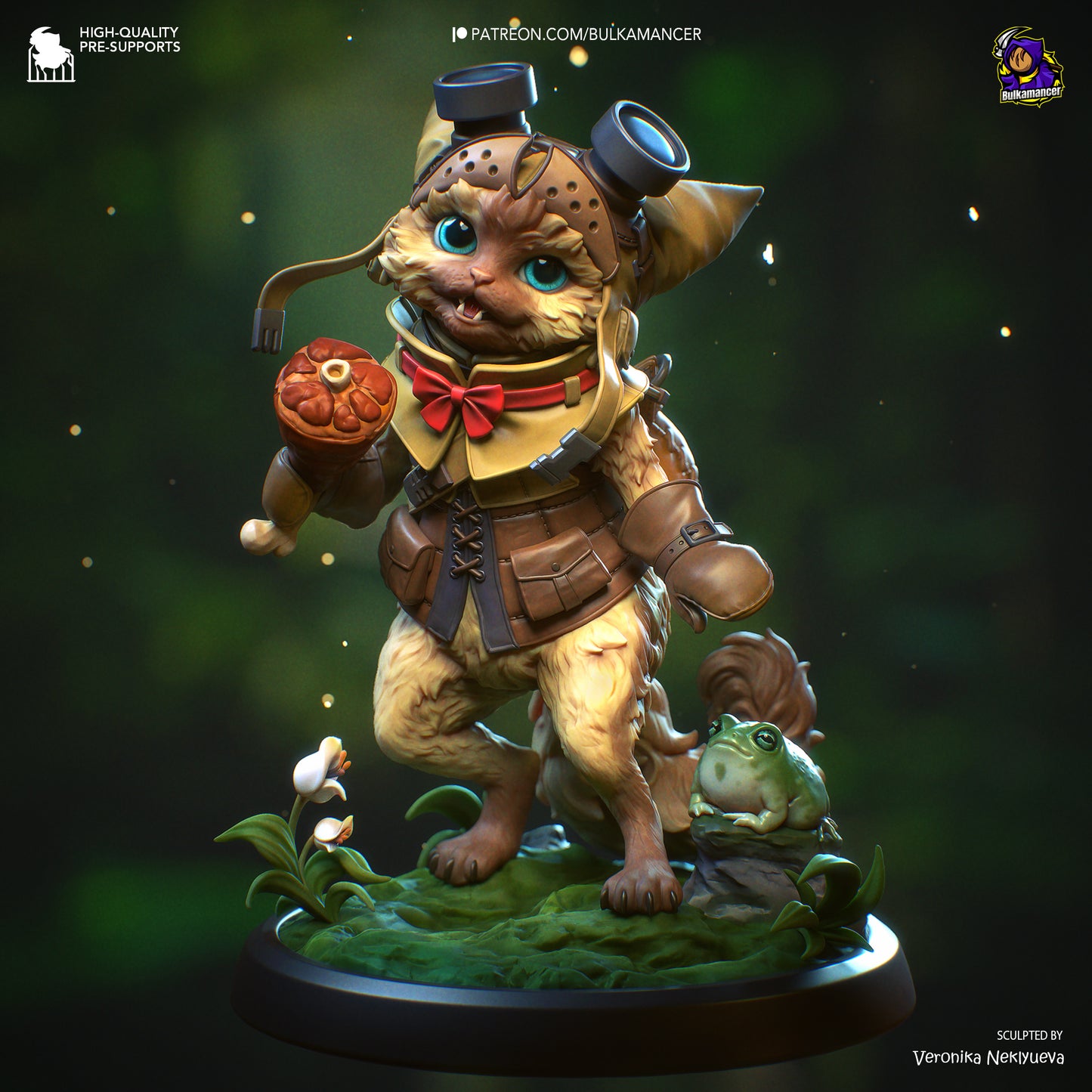 Feline Hunter | Resin Garage Kit Figure Game Fan Art | Bulkamancer Sculpts