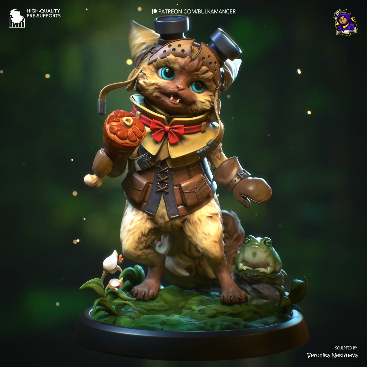 Feline Hunter | Resin Garage Kit Figure Game Fan Art | Bulkamancer Sculpts