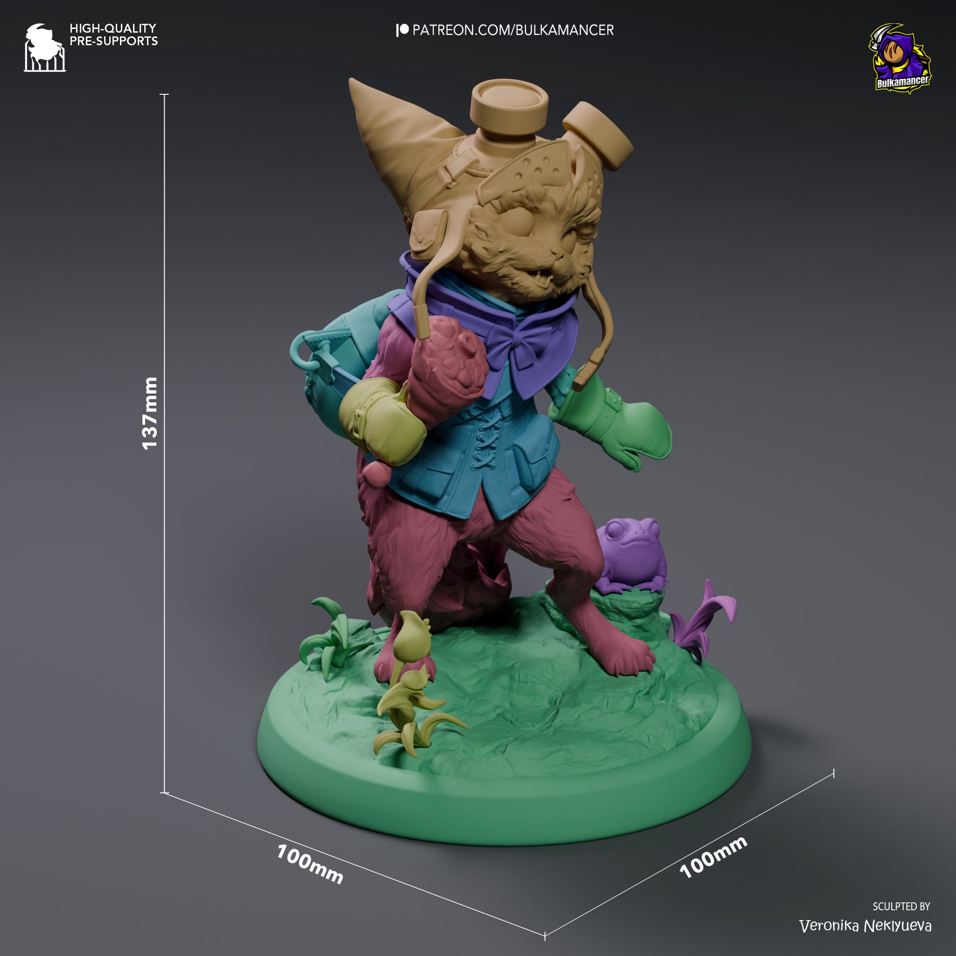 Feline Hunter | Resin Garage Kit Figure Game Fan Art | Bulkamancer Sculpts
