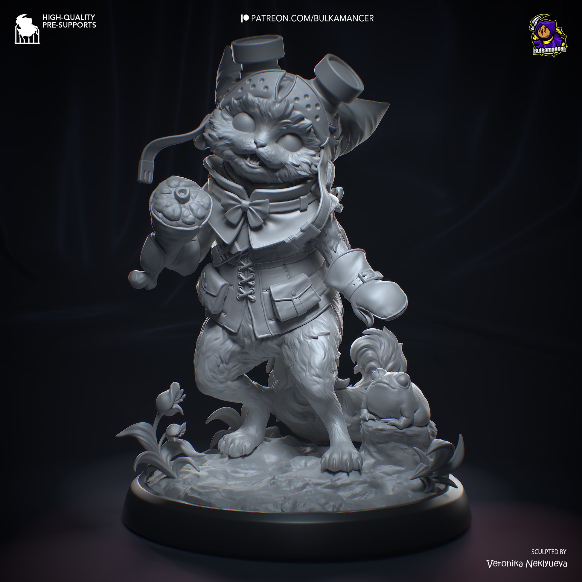 Feline Hunter | Resin Garage Kit Figure Game Fan Art | Bulkamancer Sculpts