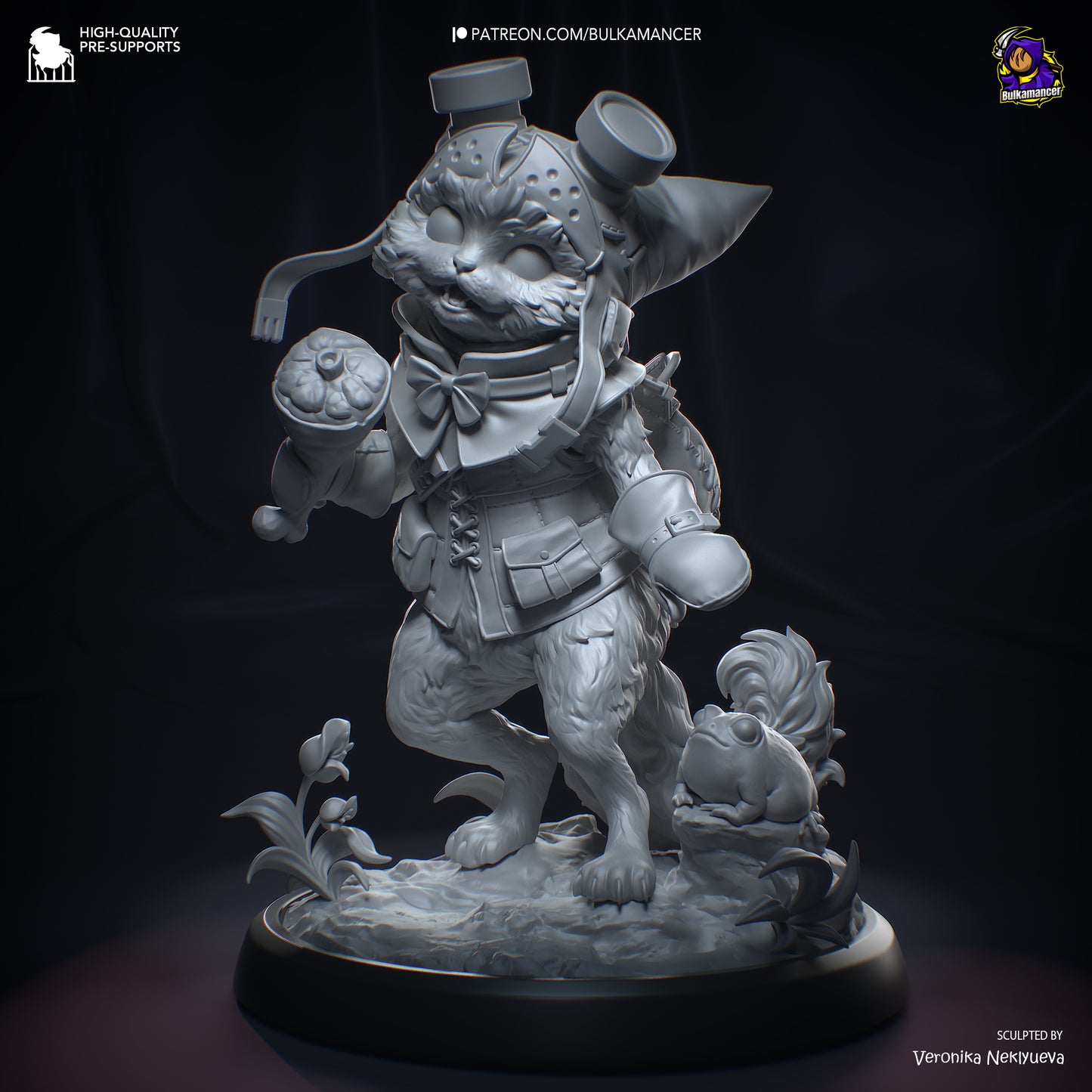 Feline Hunter | Resin Garage Kit Figure Game Fan Art | Bulkamancer Sculpts