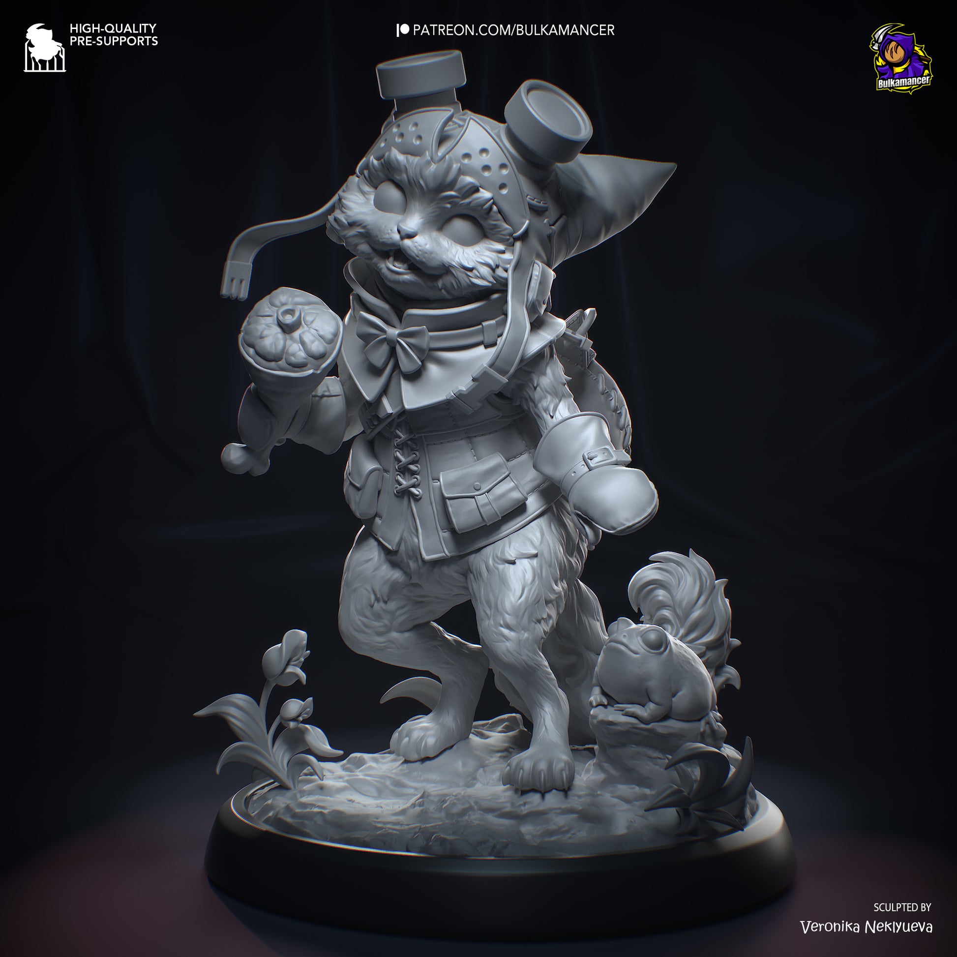 Feline Hunter | Resin Garage Kit Figure Game Fan Art | Bulkamancer Sculpts