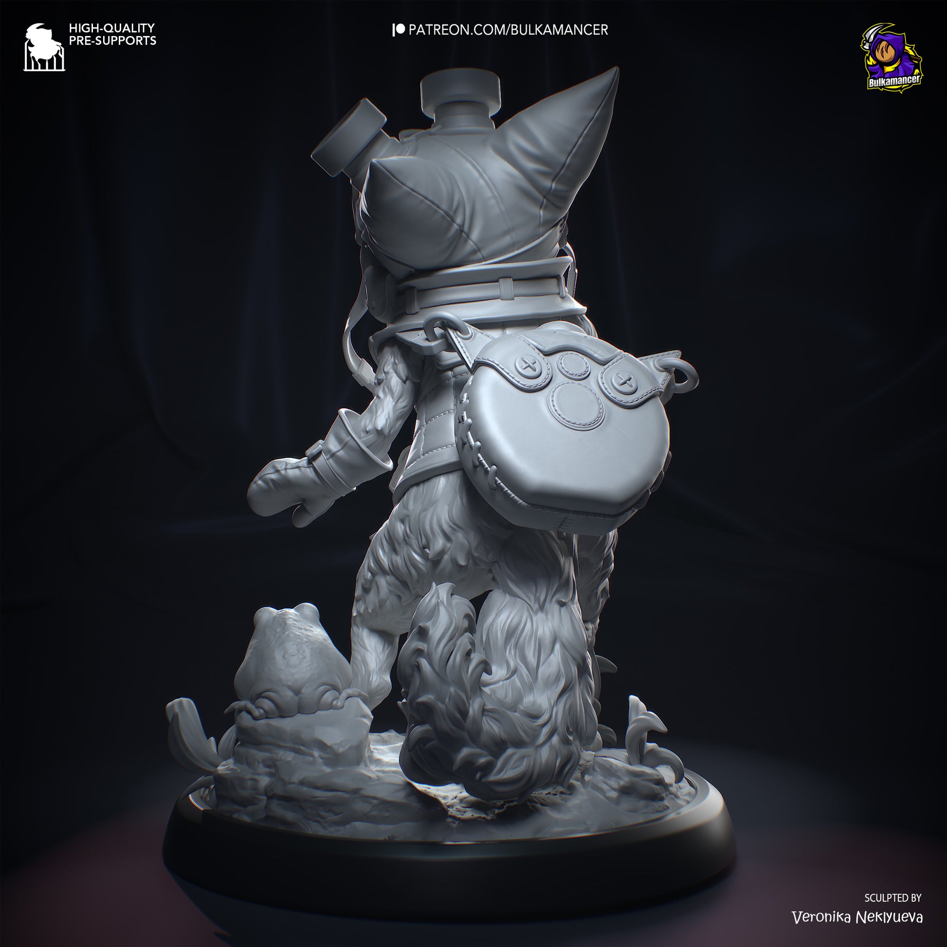 Feline Hunter | Resin Garage Kit Figure Game Fan Art | Bulkamancer Sculpts