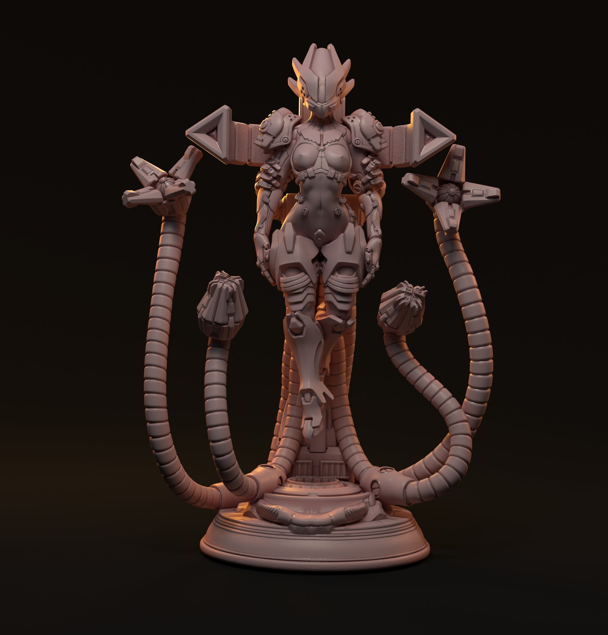 Frei, Cyborg Pin Up | D&D TTRPG Miniature | Hardwitch Games