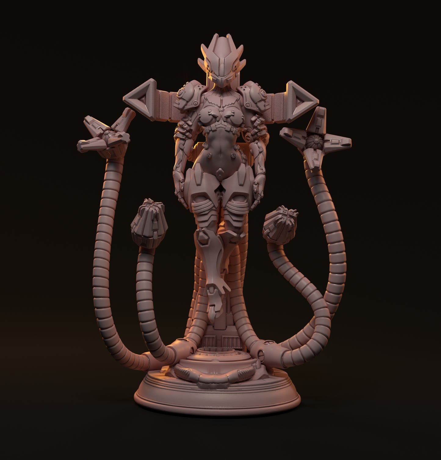 Frei, Cyborg Pin Up | D&D TTRPG Miniature | Hardwitch Games