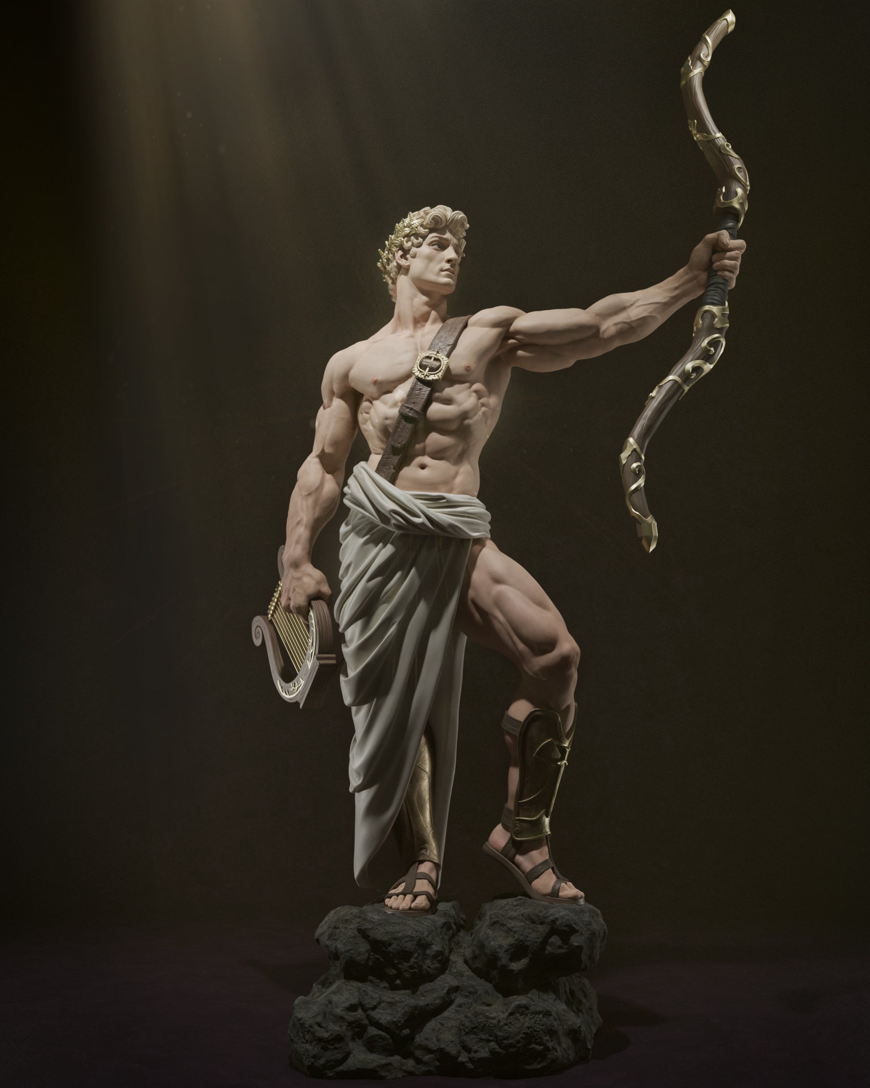 1:12 Greek God of Music, Apollo | Resin Garage Kit Figure Mythology | CA 3D Studios