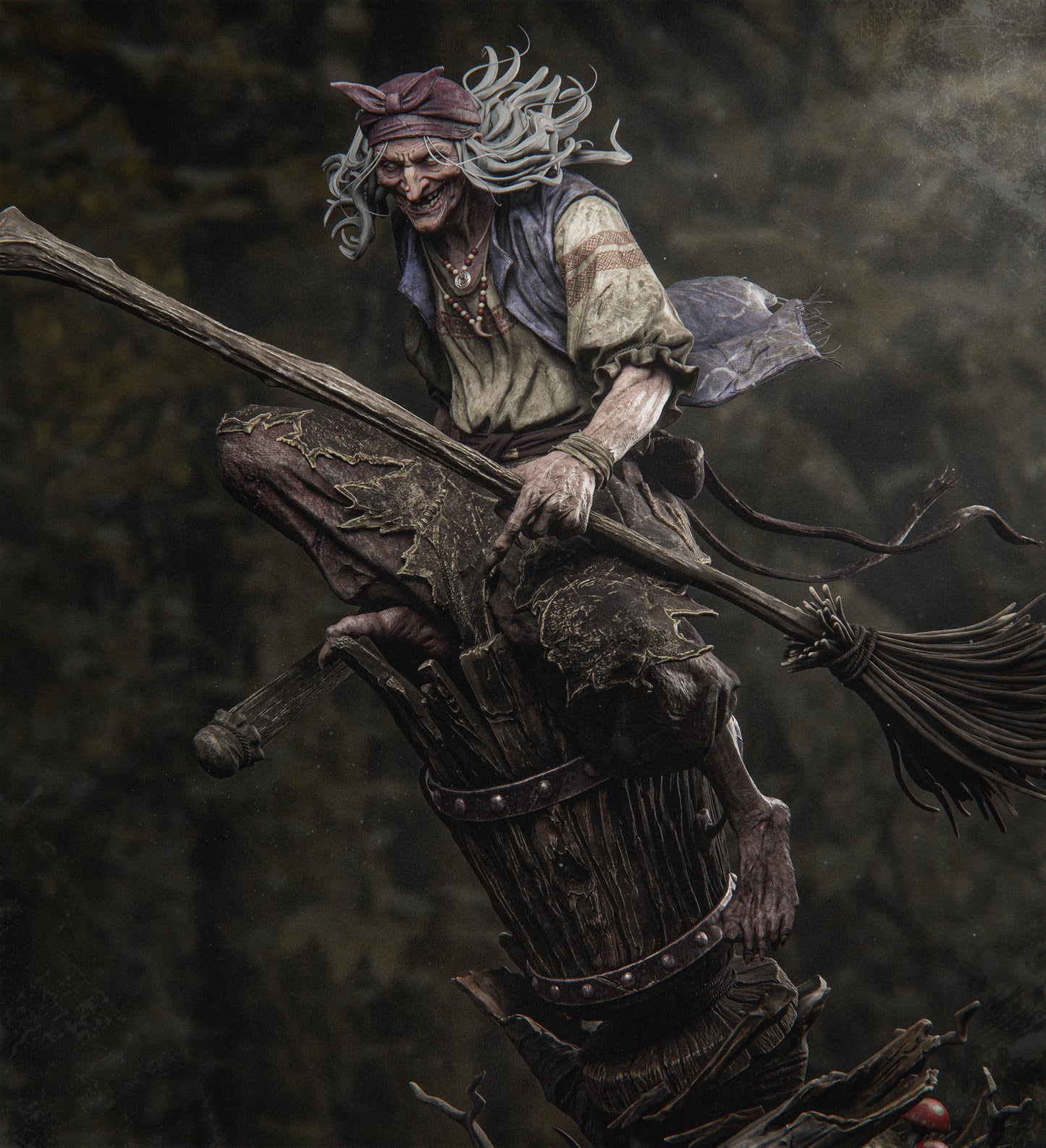 1:12 Baba Yaga | Resin Garage Kit Figure Folklore | CA 3D Studios