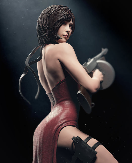 1:12 Femme Fatale Agent | 3D Printed Resin Garage Kit Figure | CA 3D Studios
