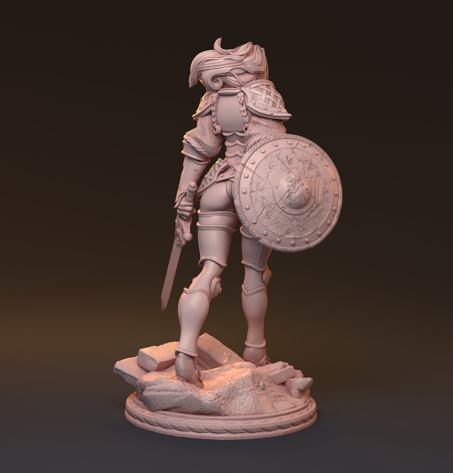 Galdran, Female Warrior | D&D TTRPG Miniature | Hardwitch Games